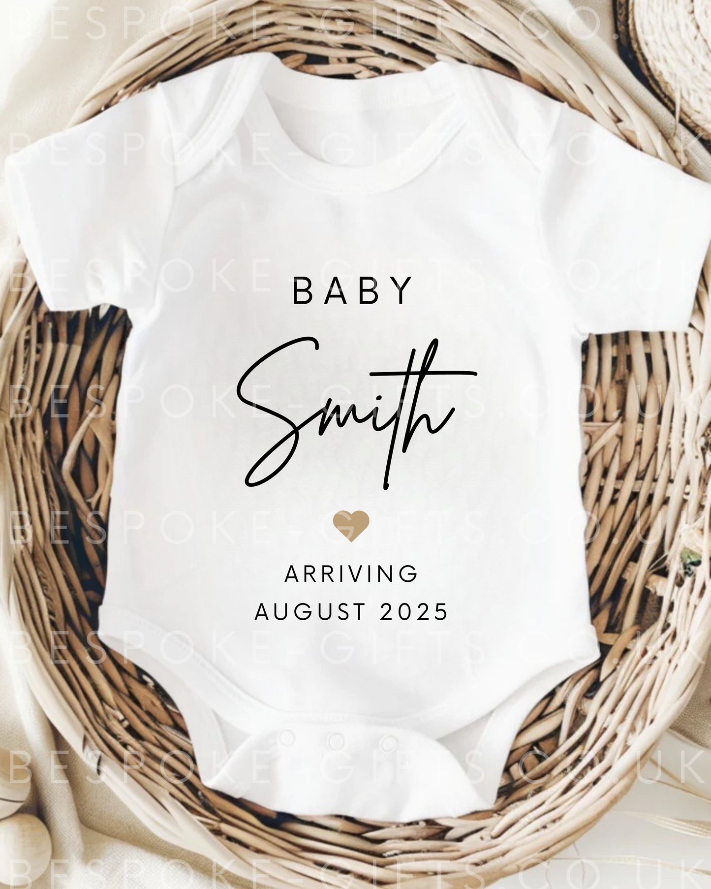 Pregnancy Announcement - Personalised Baby Grow