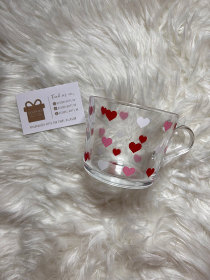 Valentine’s Heart Glass Mug