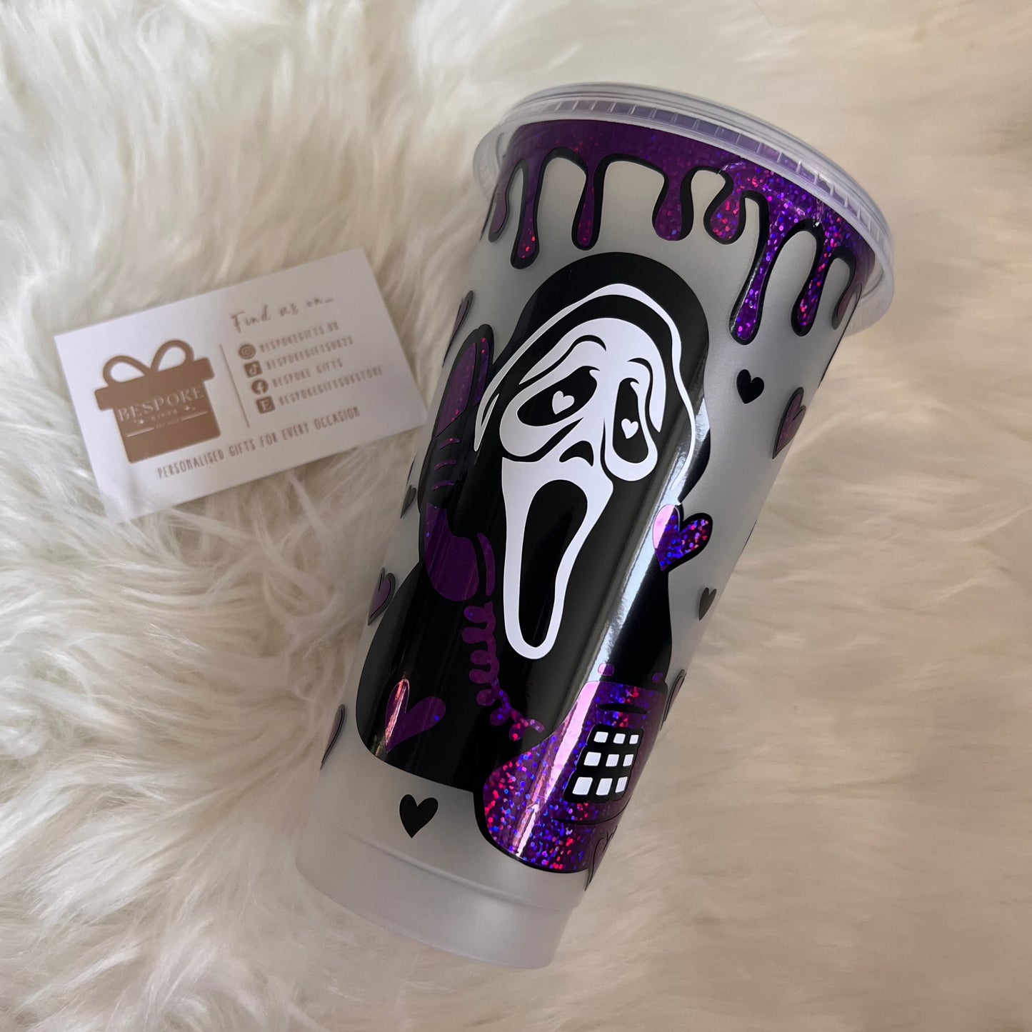 Scream Horror 24oz Cold Cup with Lid & Straw