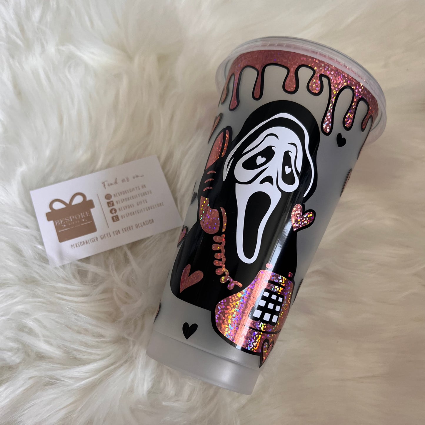 Scream Horror 24oz Cold Cup with Lid & Straw