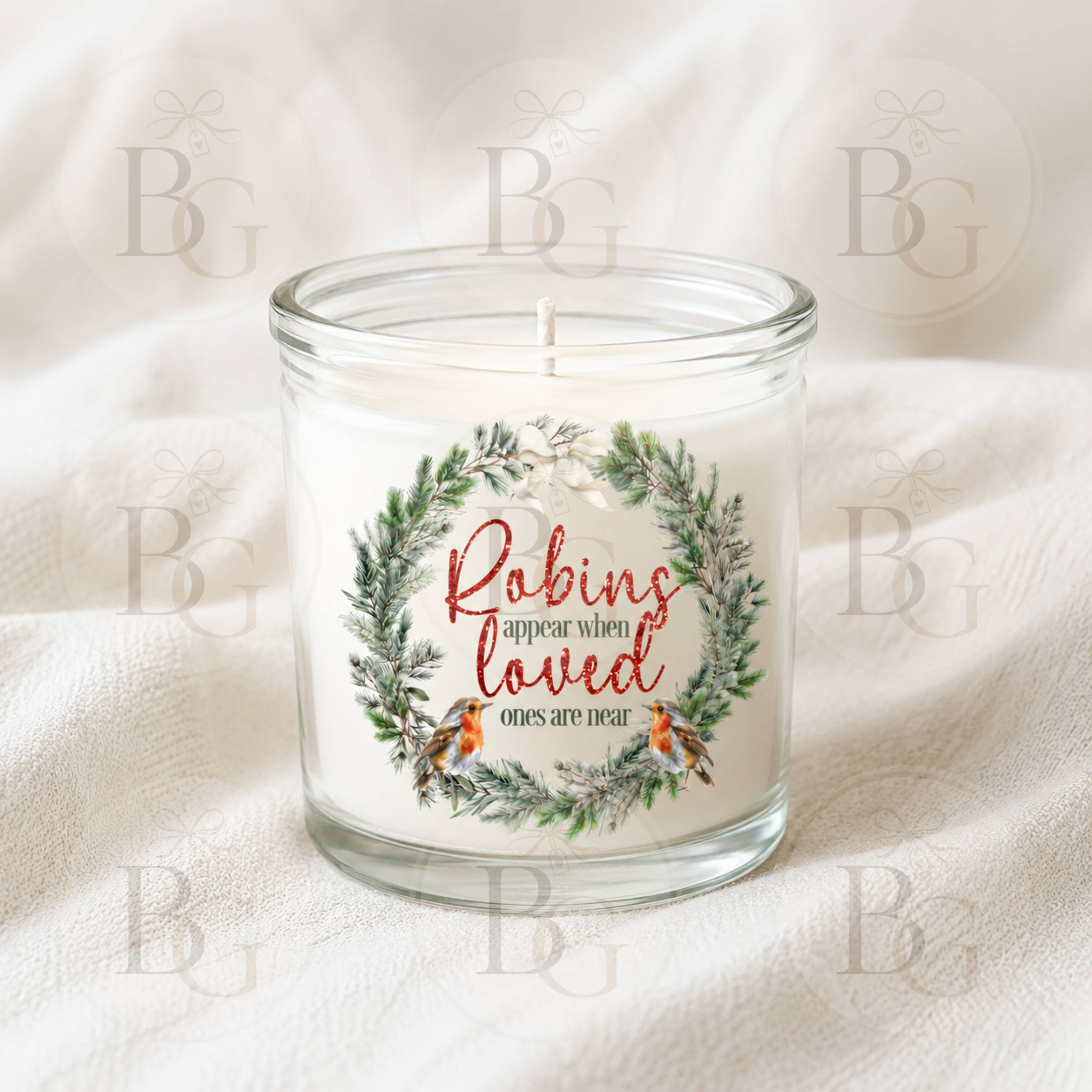 Robins Appear When Loved Ones Are Near - Small Vanilla Scented Candle