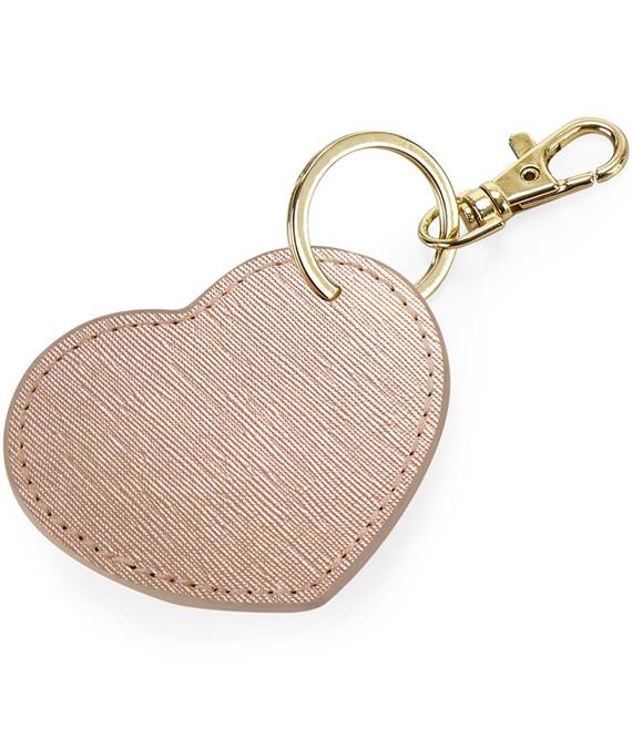 Personalised Name & Initial Heart Key Clip Keyring