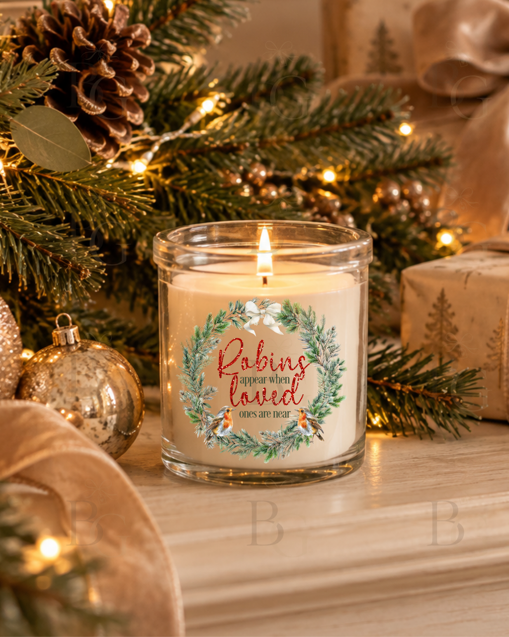 Robins Appear When Loved Ones Are Near - Small Vanilla Scented Candle