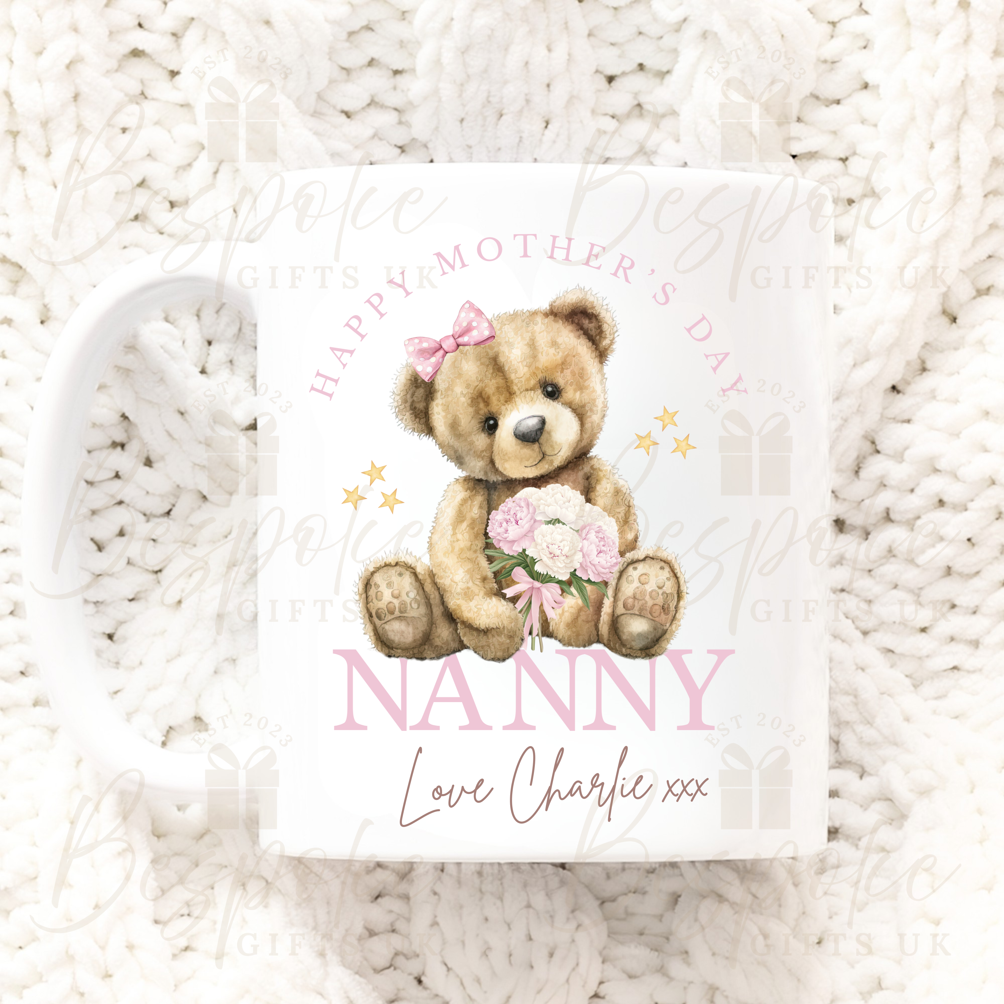 Mother’s Day 11oz Ceramic Pink Mug - Nanny