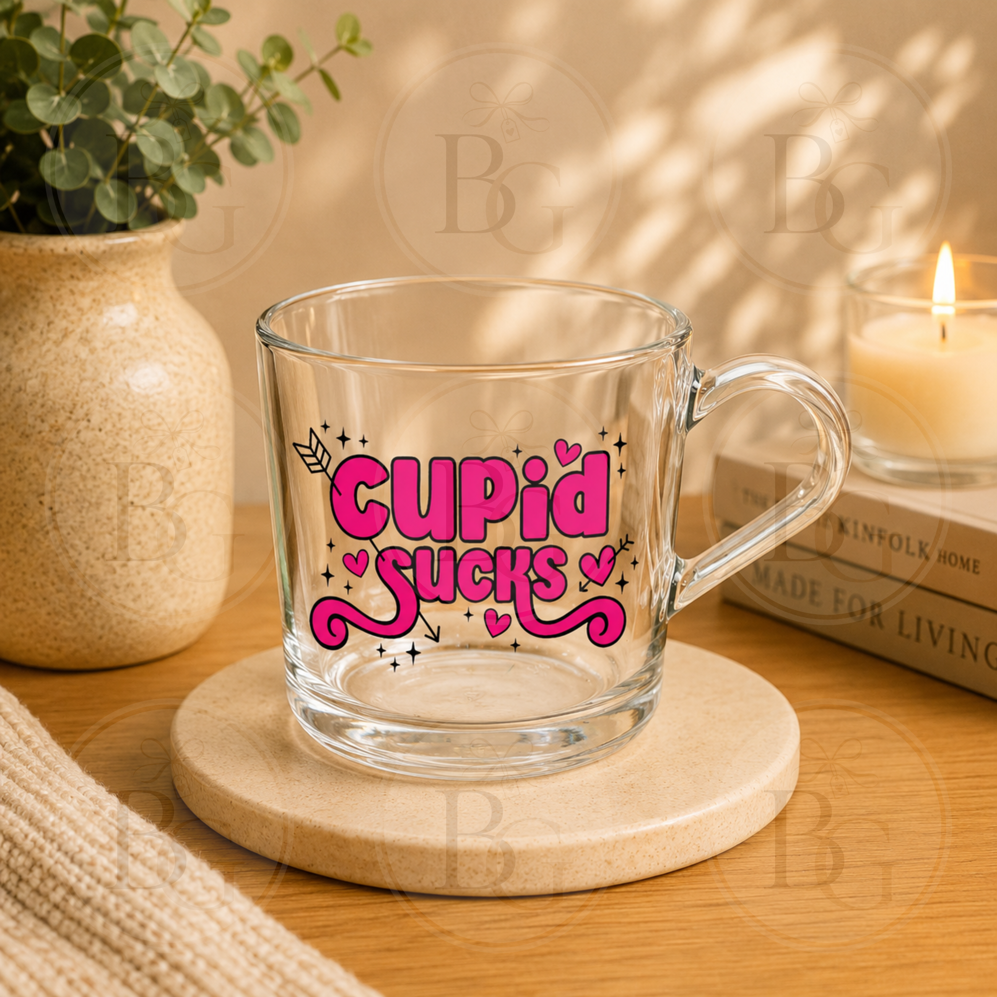 Cupid Sucks - Glass Mug