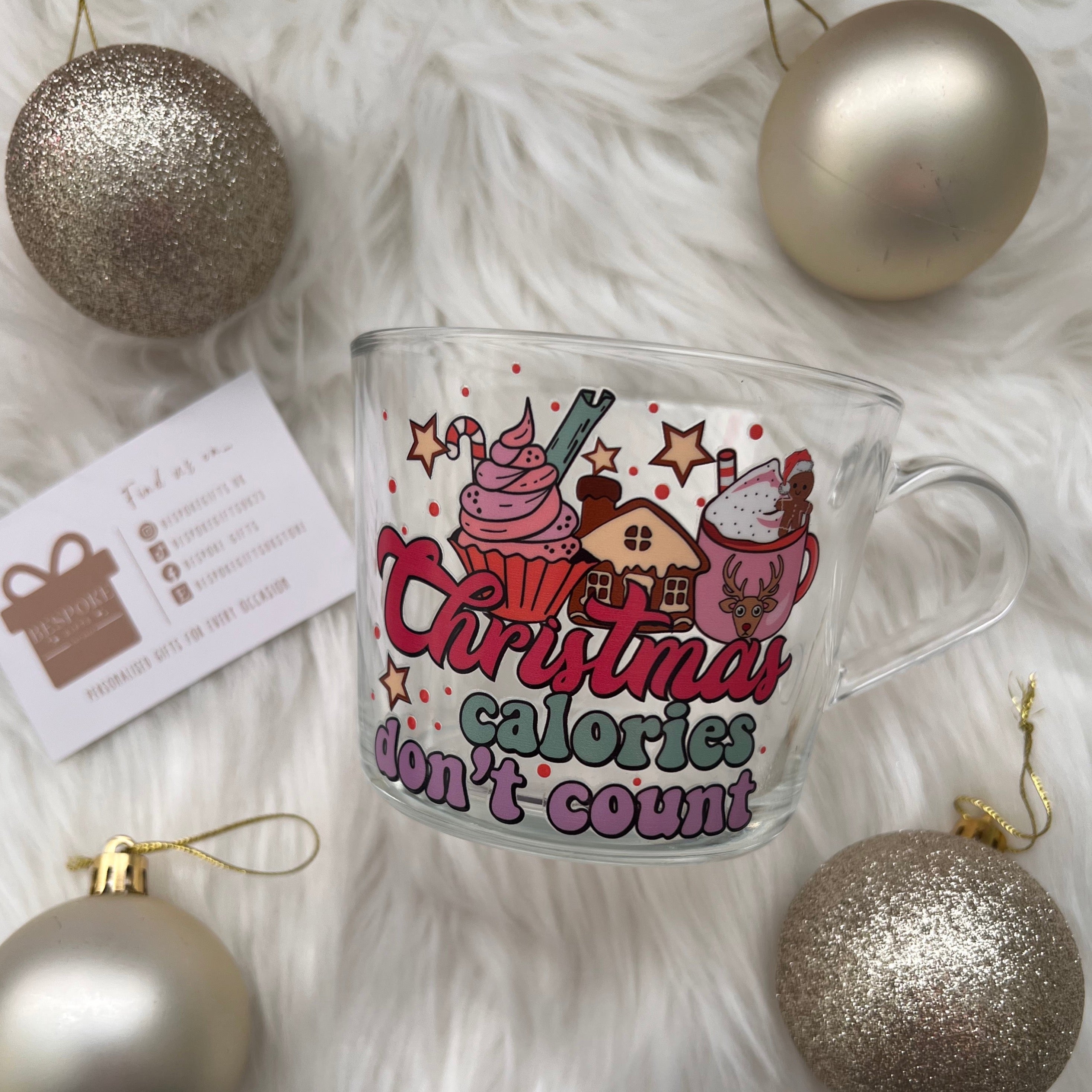 Christmas Calories Don’t Count - Glass Mug