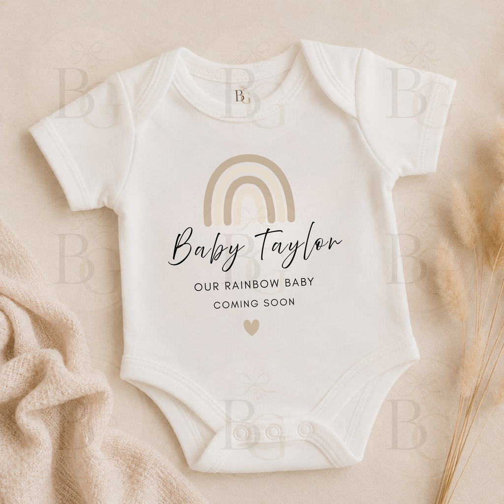 Rainbow Baby Announcement Bodysuit