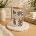 Retro Coffee - 16oz Glass Tumbler