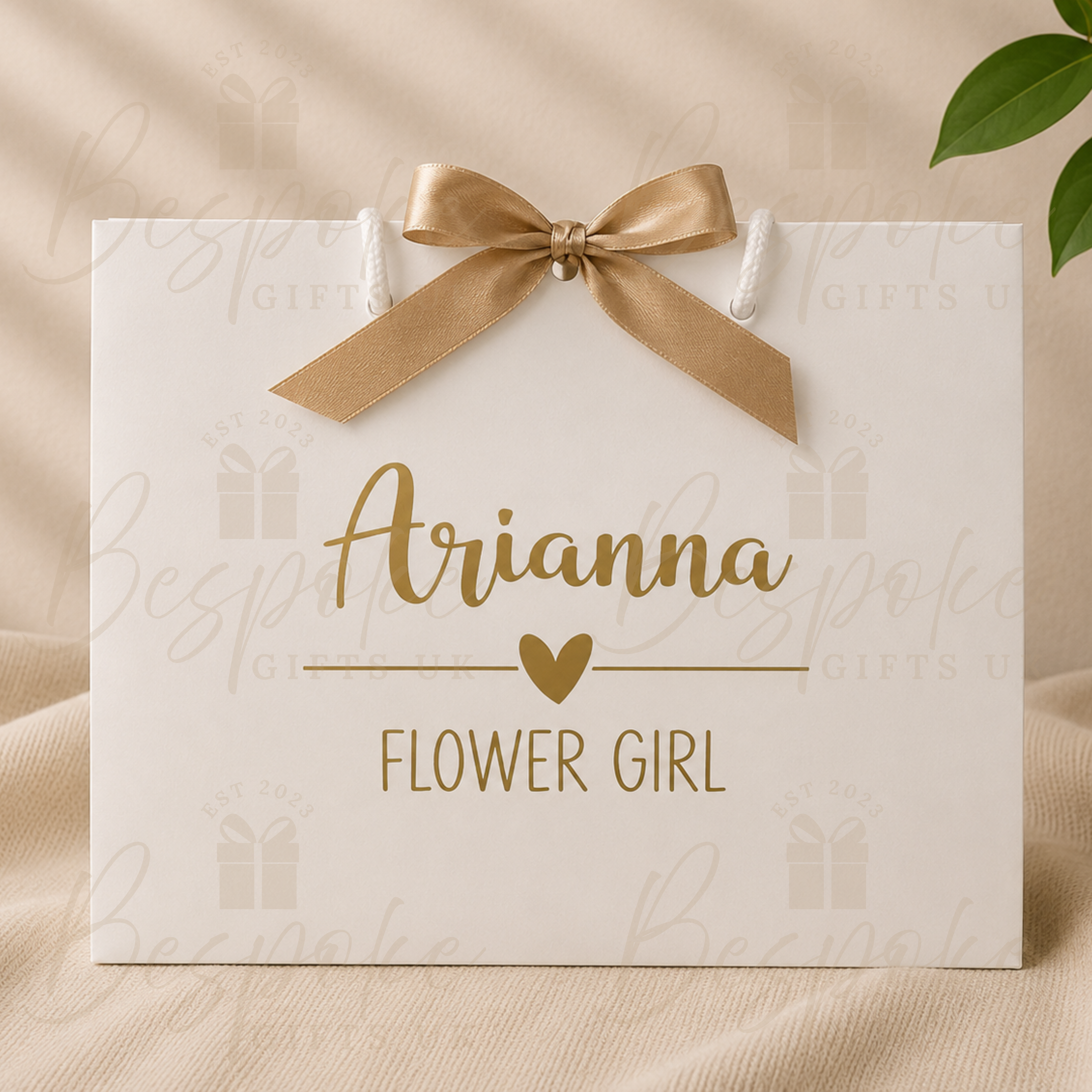 Personalised White Wedding Gift Bags - Large