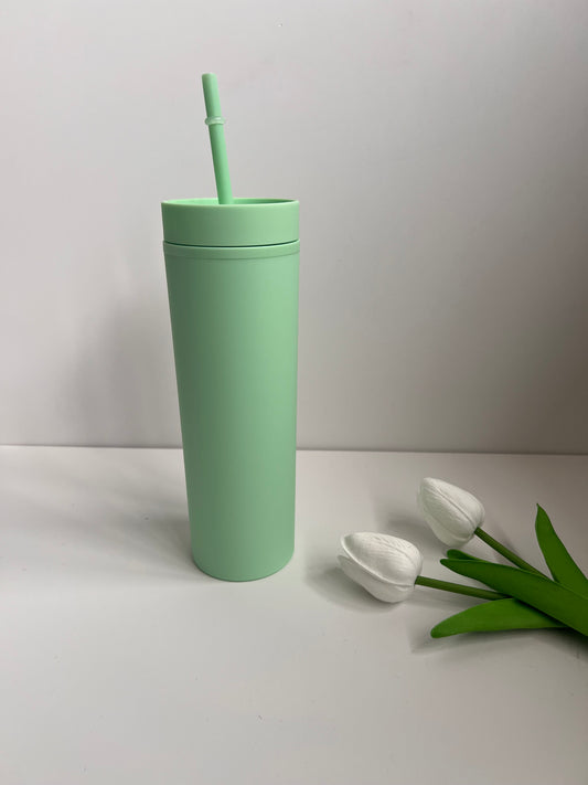 16oz Skinny Tumbler - Mint Green