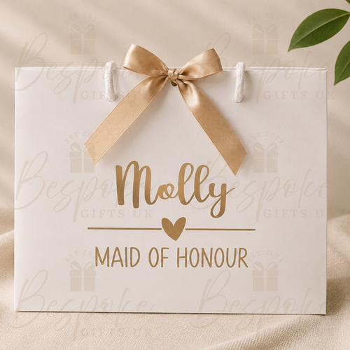 Personalised White Wedding Gift Bags - Small
