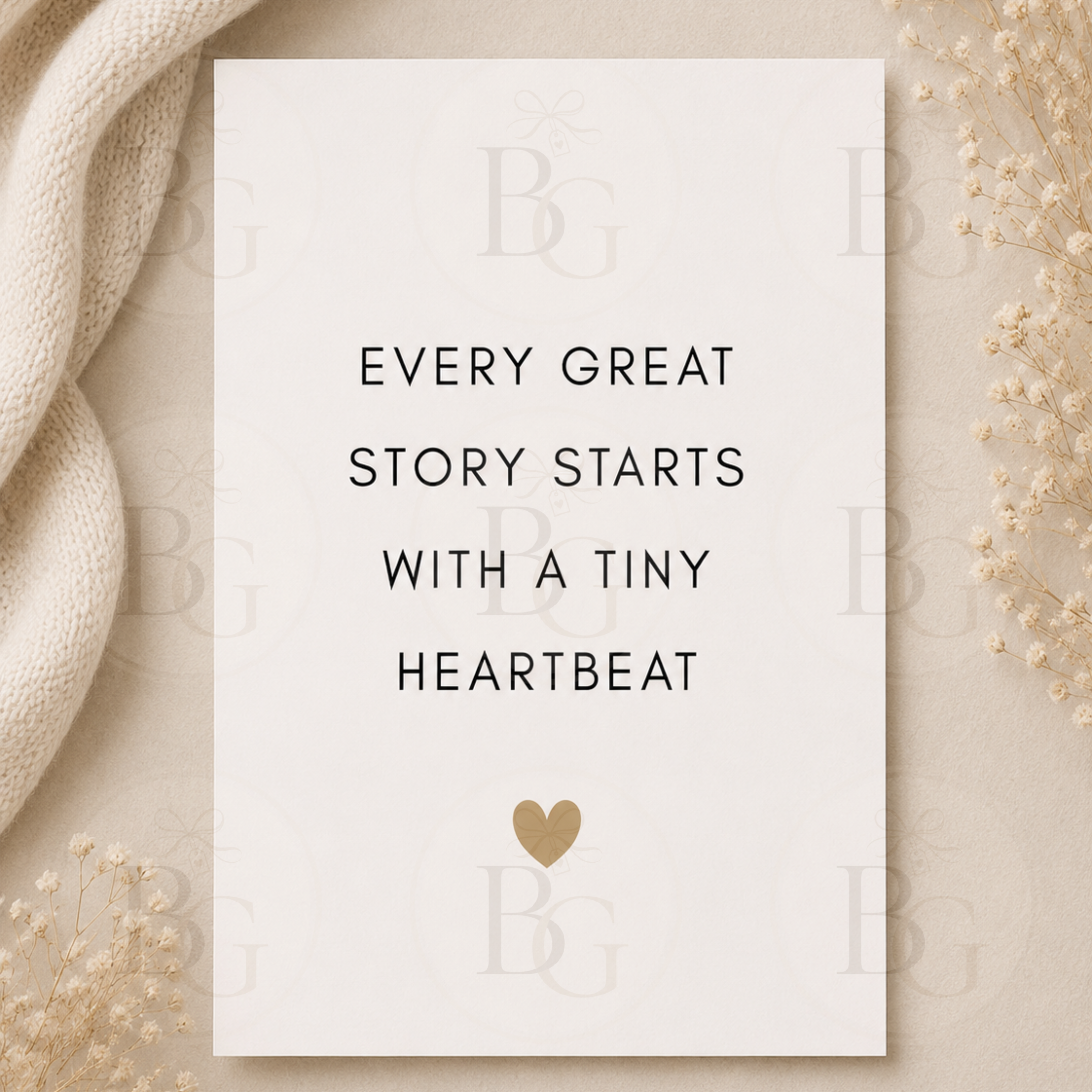 Minimalist Pregnancy Announcement Cards