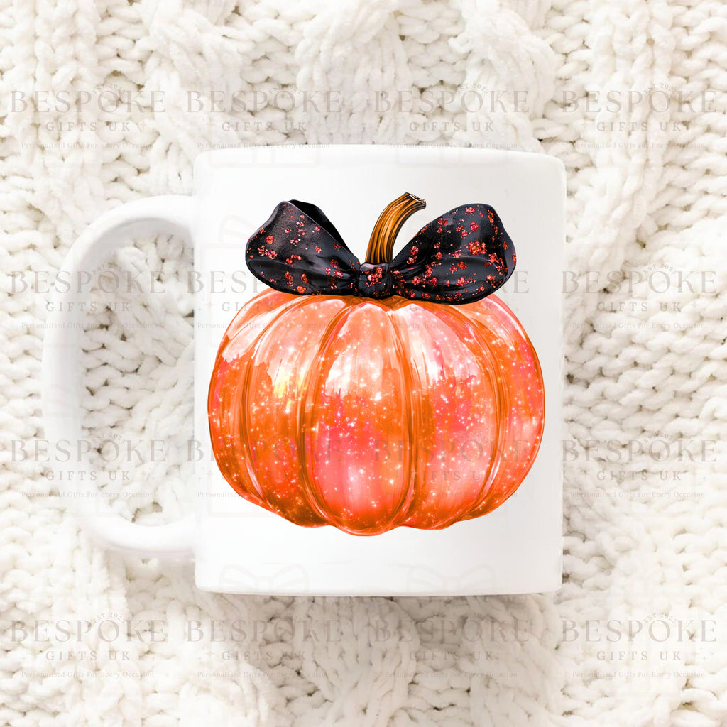 Personalised Pumpkin 11oz Ceramic Mug - Iridescent Orange