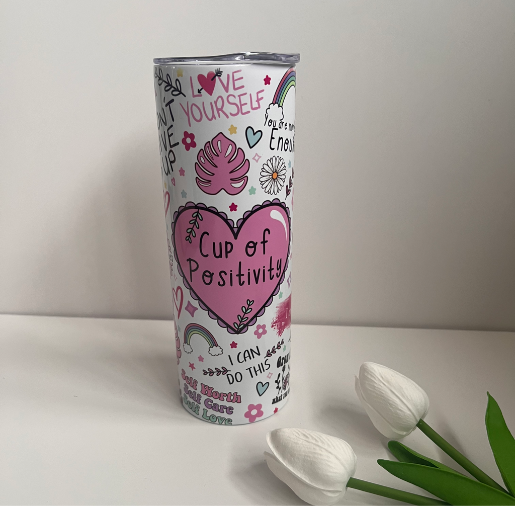 Cup of Positivity 20oz Skinny Tumbler