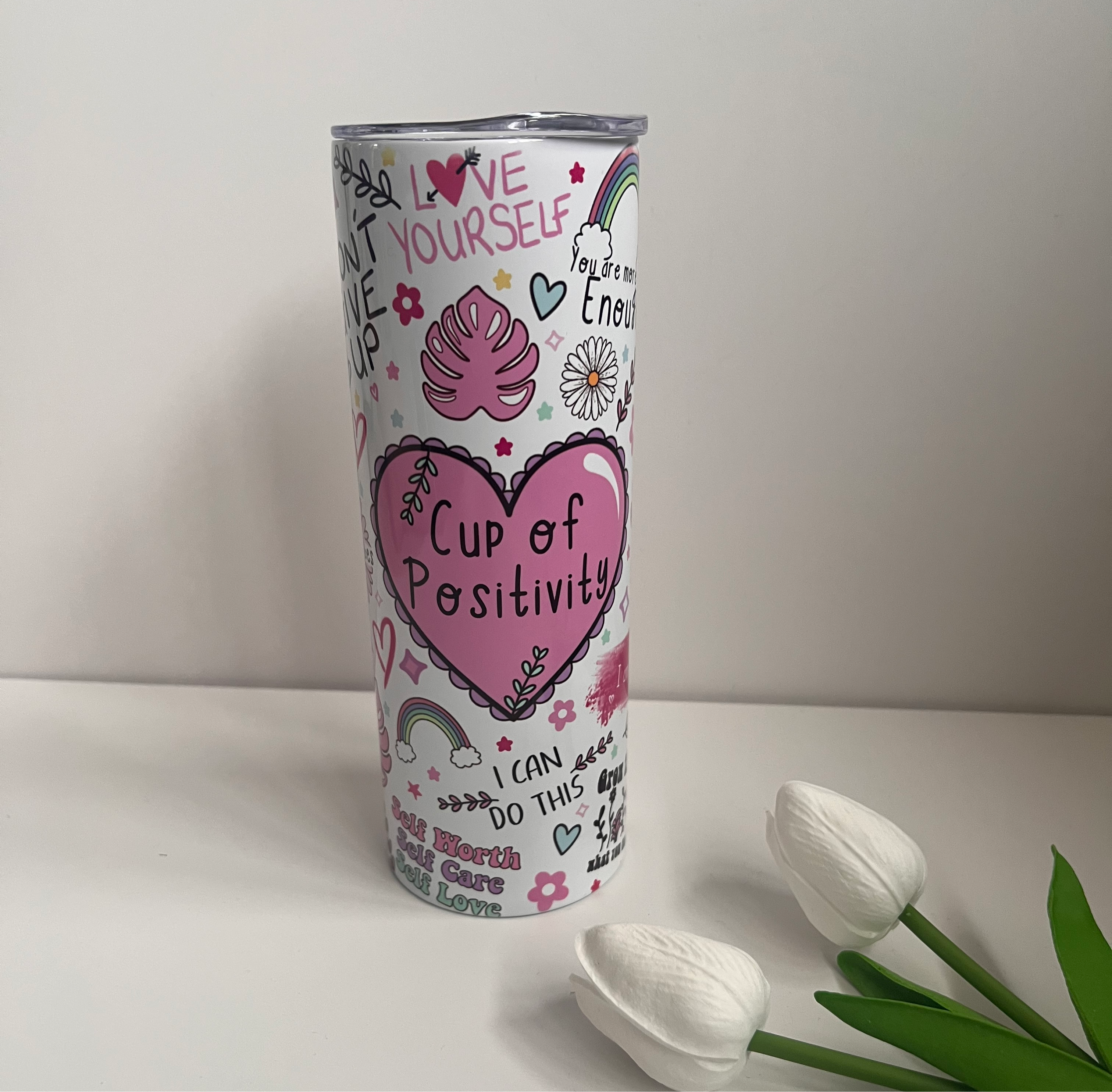 Cup of Positivity 20oz Skinny Tumbler
