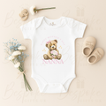 Happy Mother’s Day Nanna Short Sleeve Baby Bodysuit - Pink Design