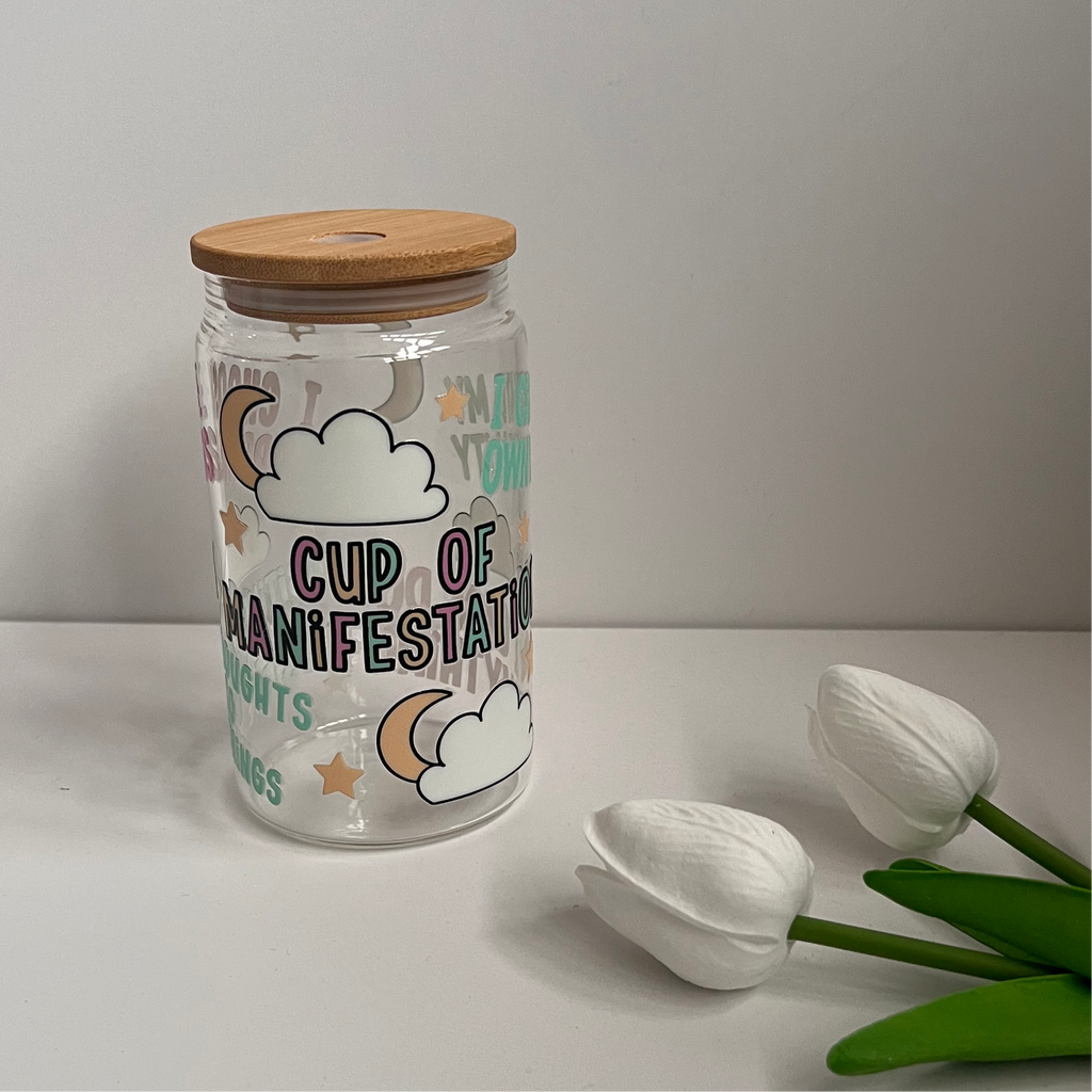 Cup of Manifestation - 16oz Glass Tumbler