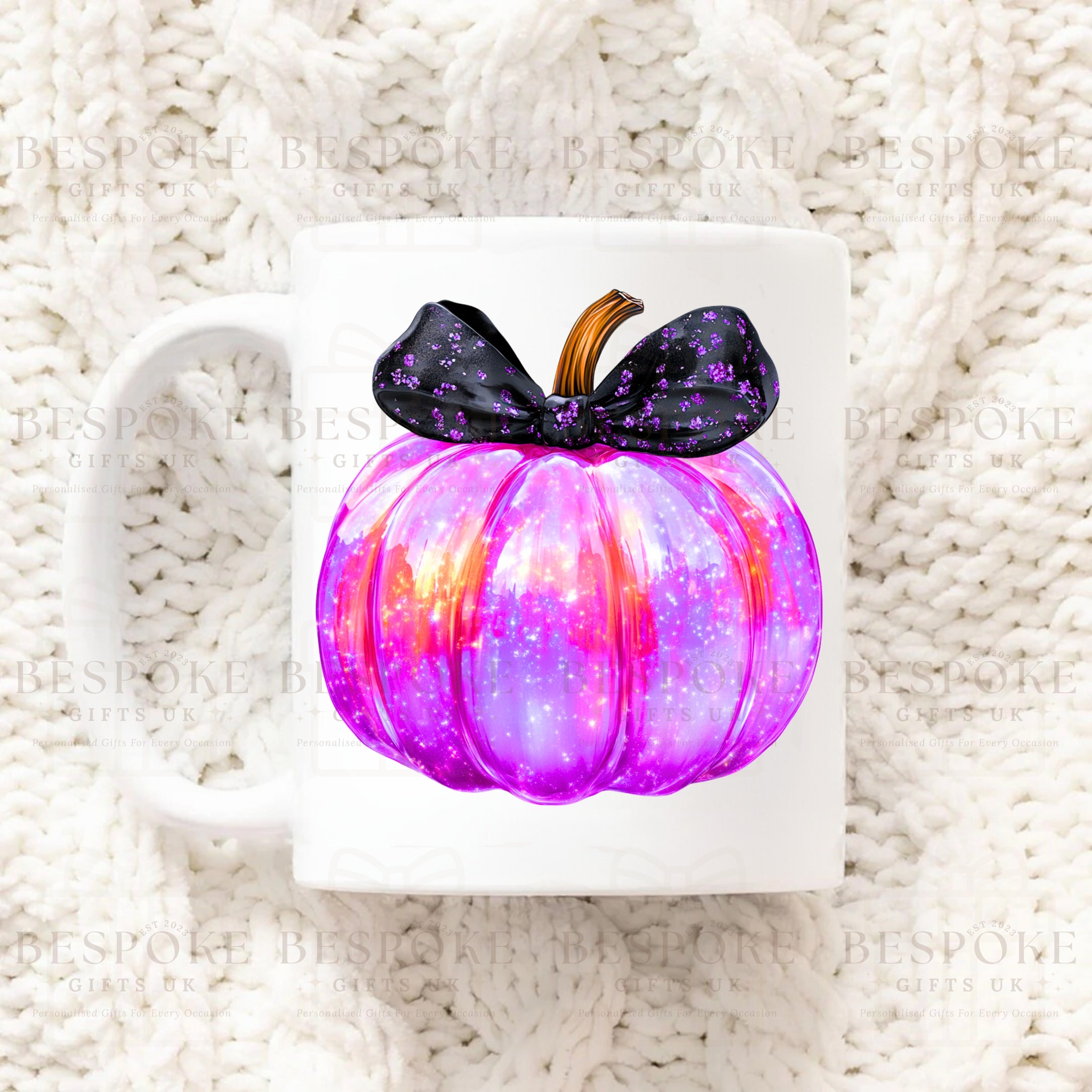 Personalised Pumpkin 11oz Ceramic Mug - Iridescent Purple