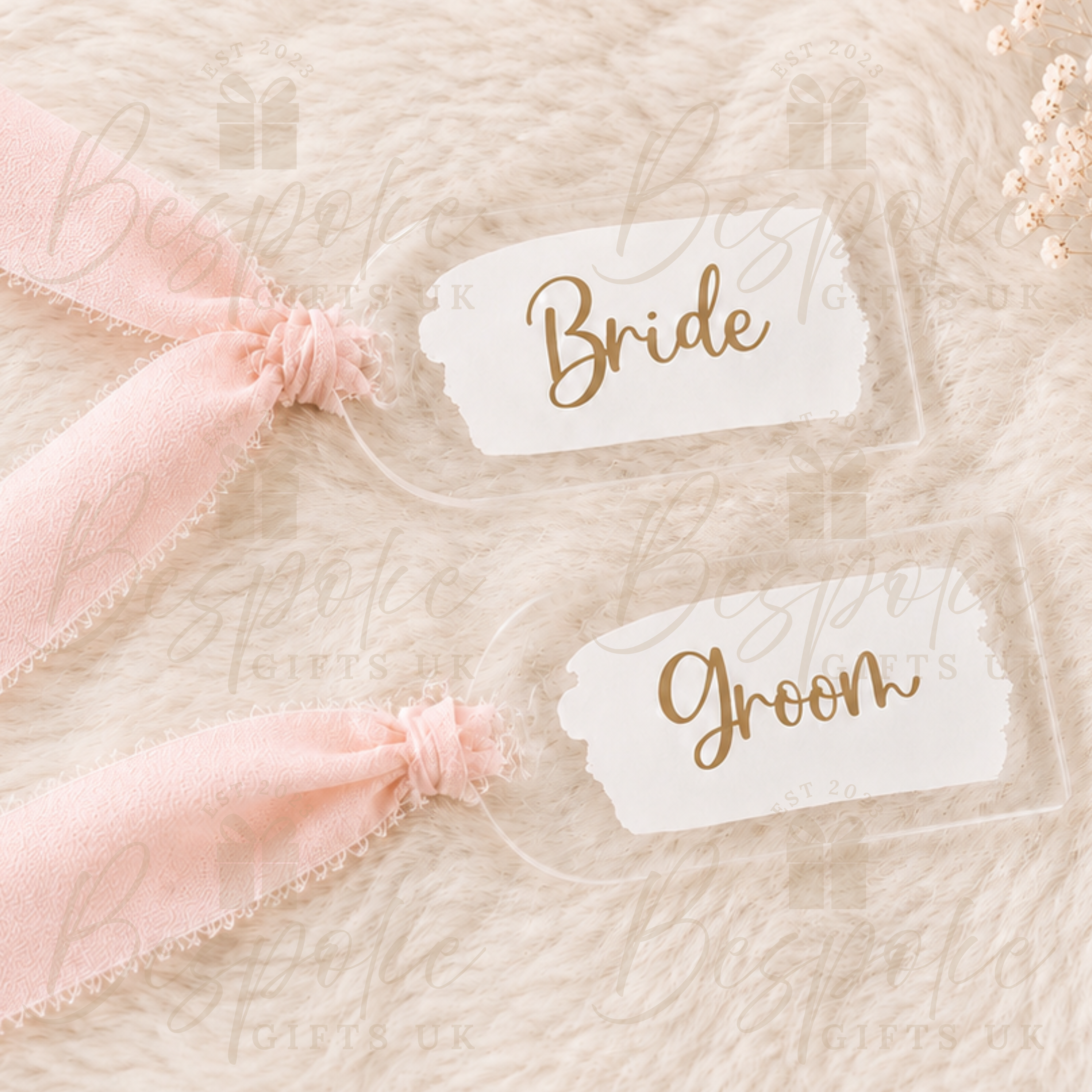 Personalised Wedding Acrylic Place Cards
