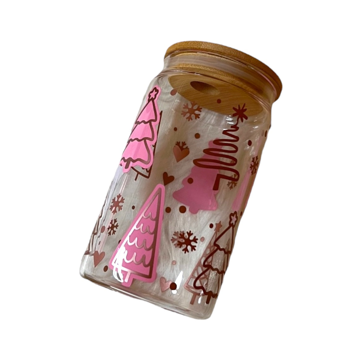 Christmas Tree 16oz Glass Tumbler