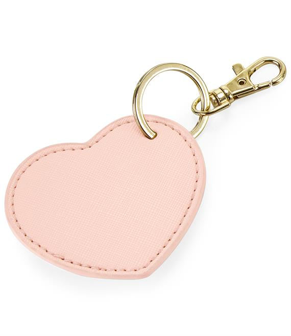 Personalised Name & Initial Heart Key Clip Keyring