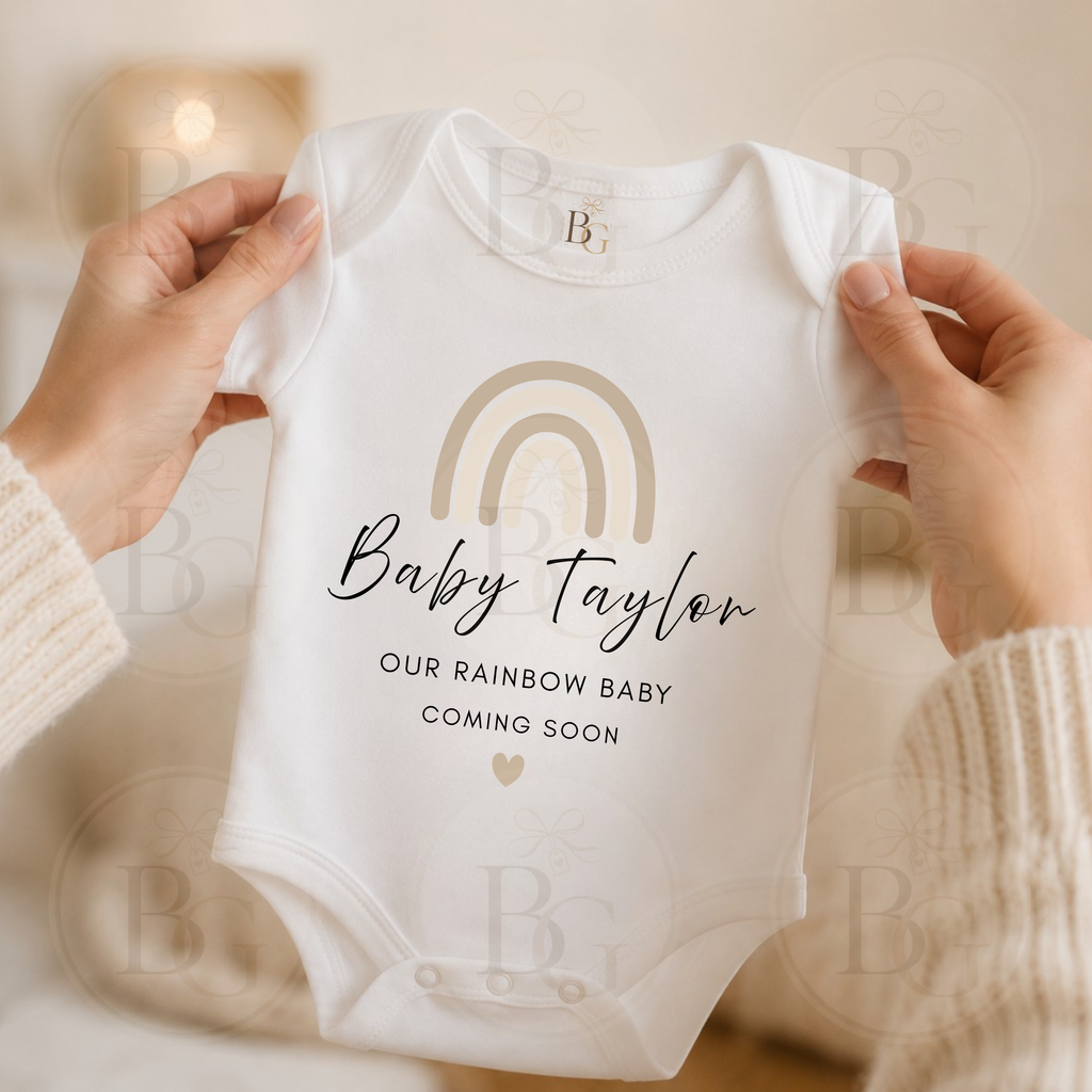 Rainbow Baby Announcement Bodysuit