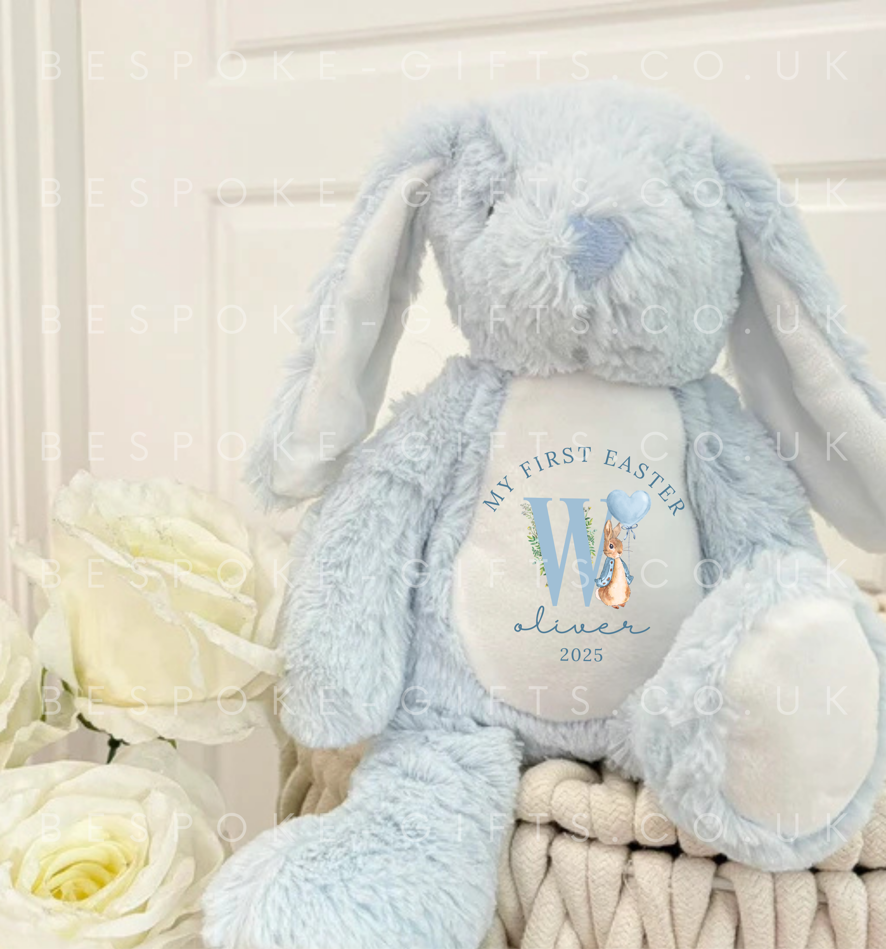 My First Easter - Personalised Bunny - Blue
