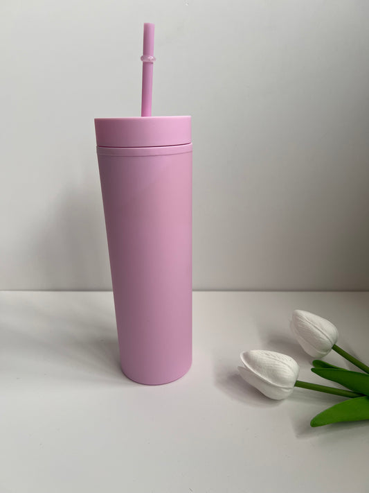 16oz Skinny Tumbler - Pink
