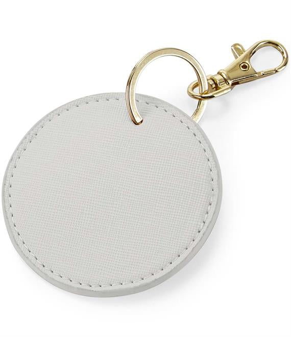 Monogram Circular Key Clip Keyring