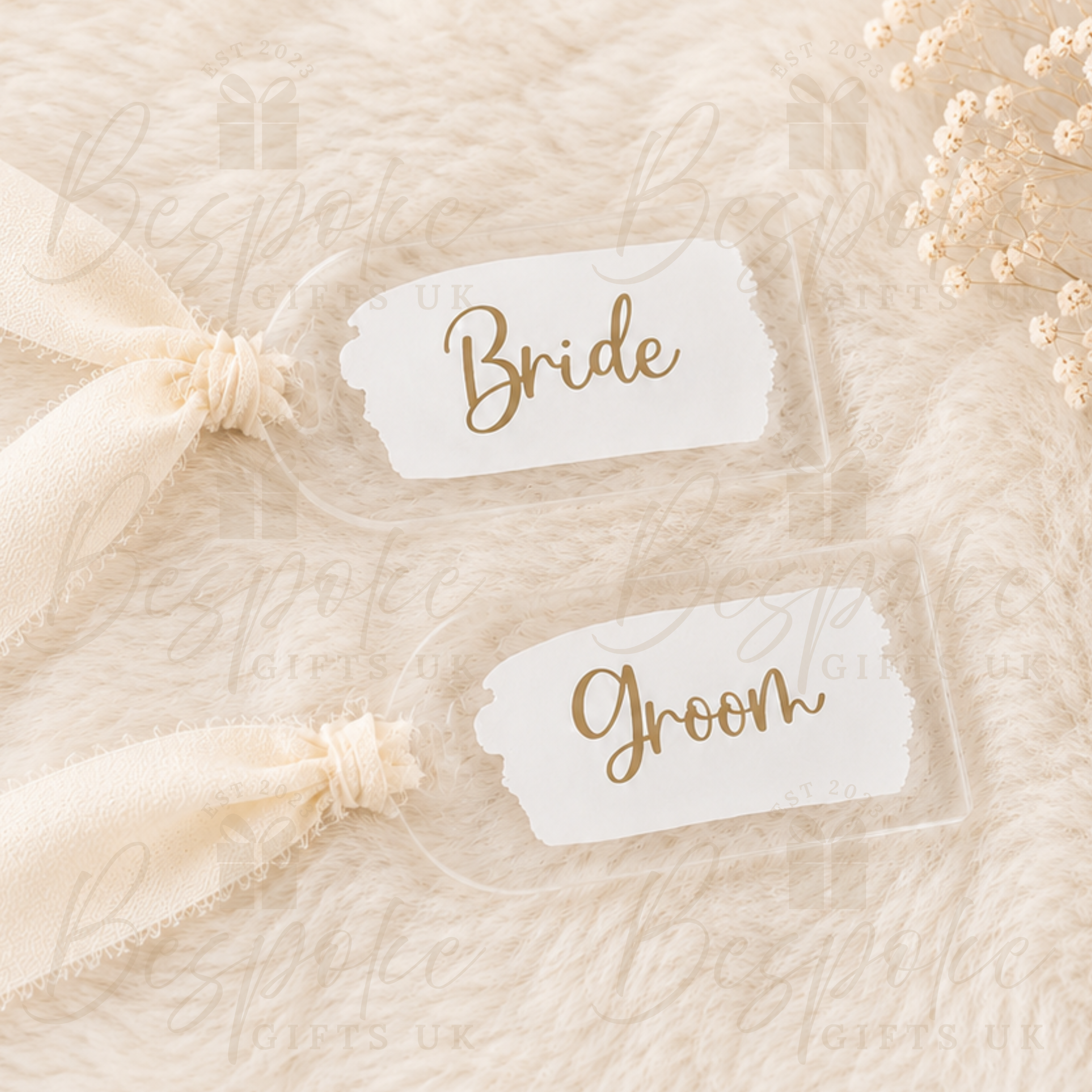 Personalised Wedding Acrylic Place Cards