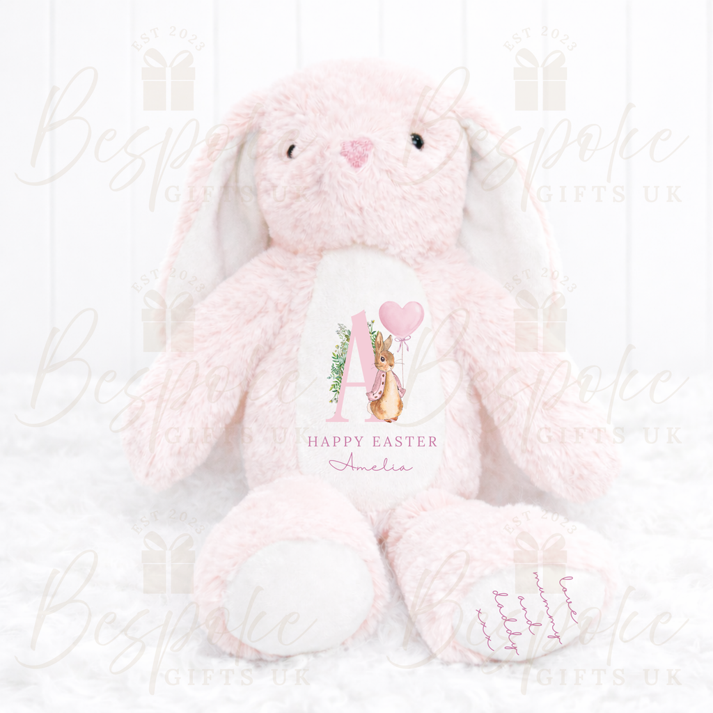 Happy Easter - Personalised Bunny - Pink