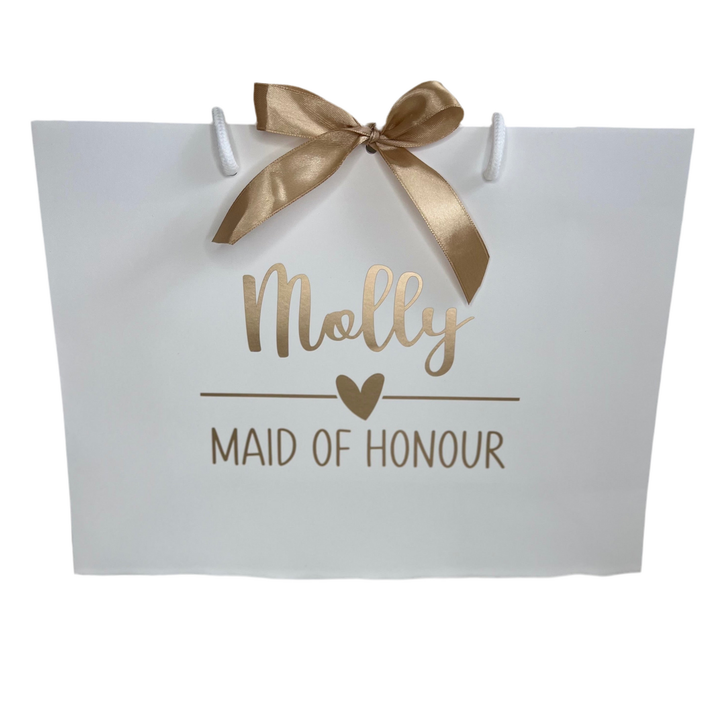 Personalised Wedding Gift Bags - White