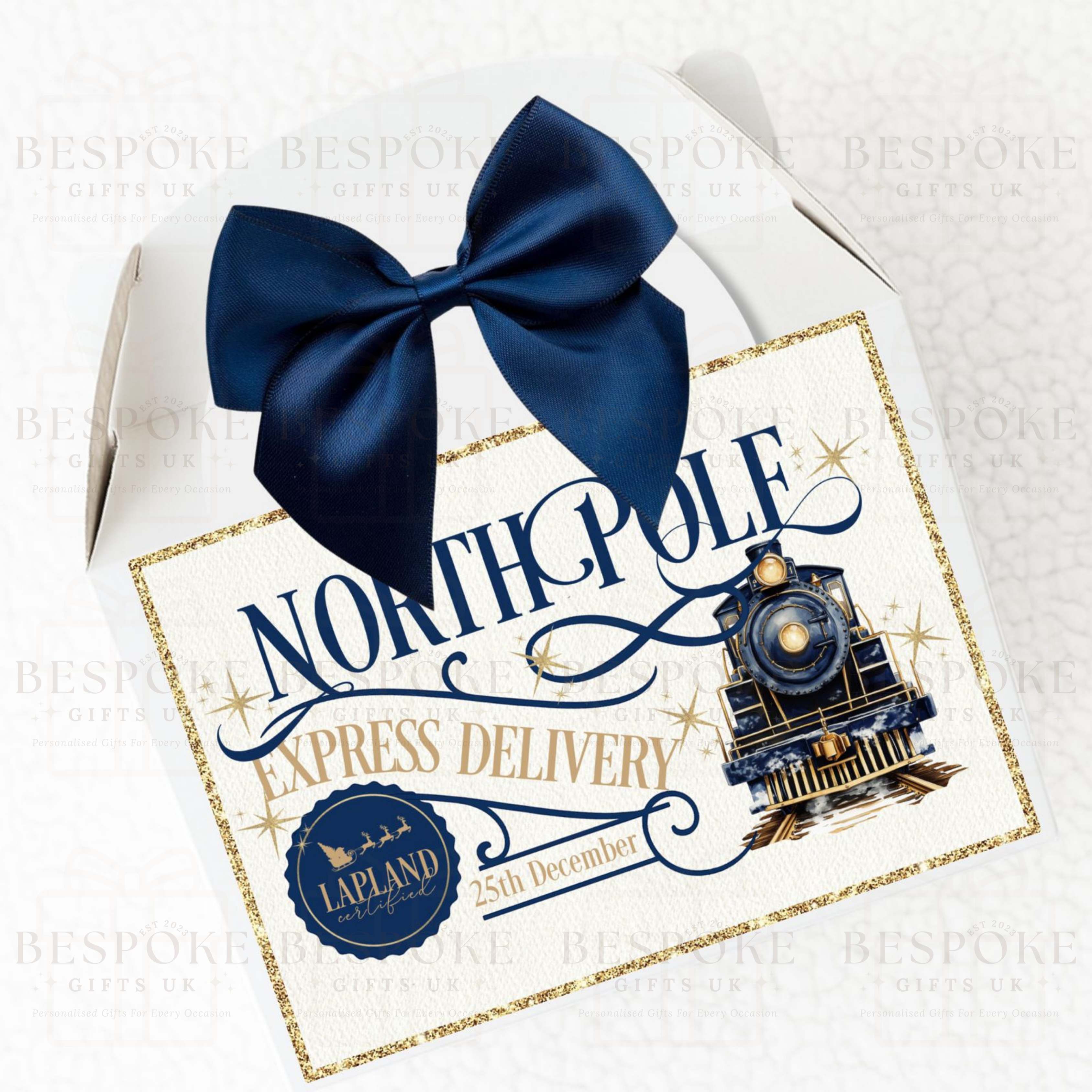North Pole Express Train - Treat Box - Navy