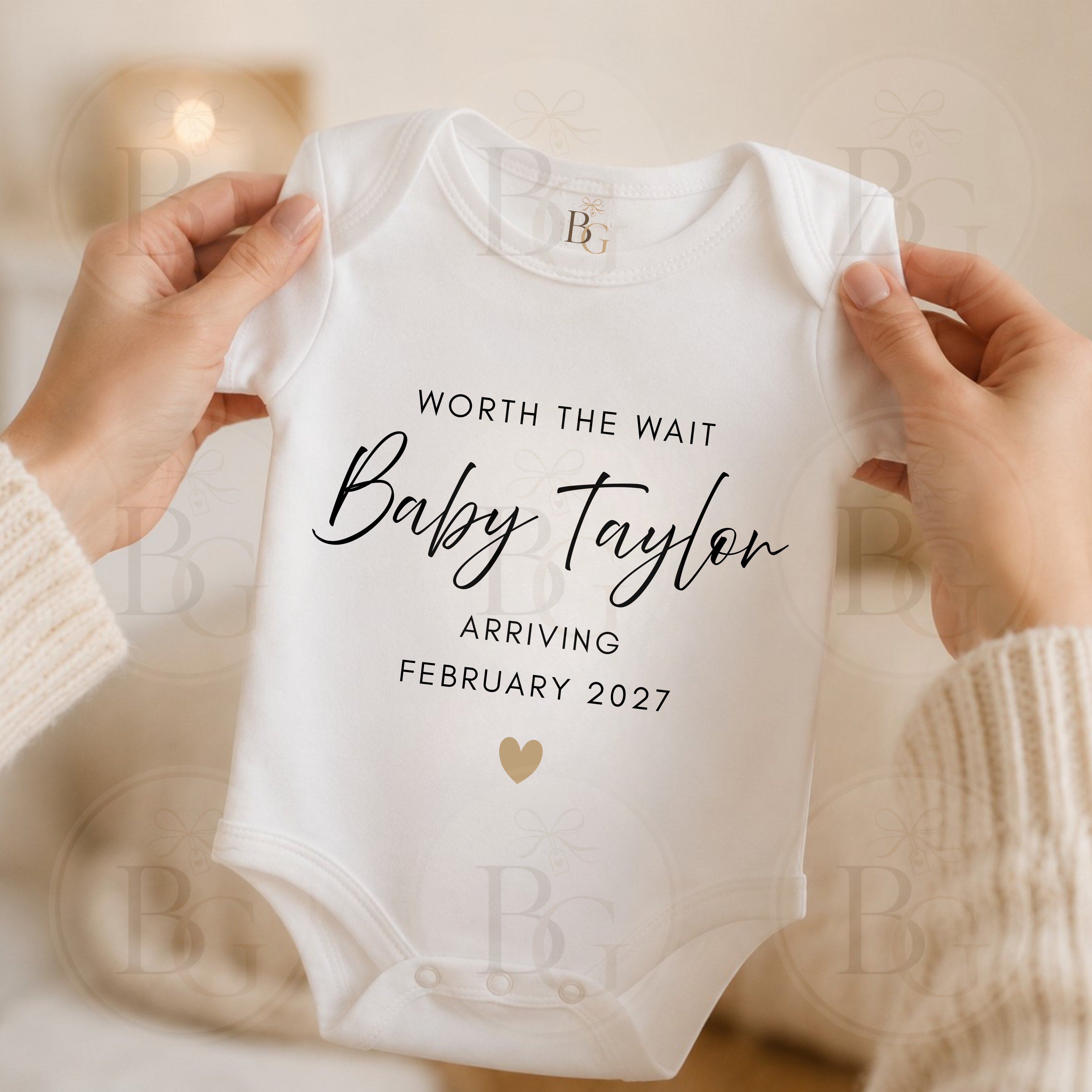 Worth the Wait Pregnancy Announcement Bodysuit