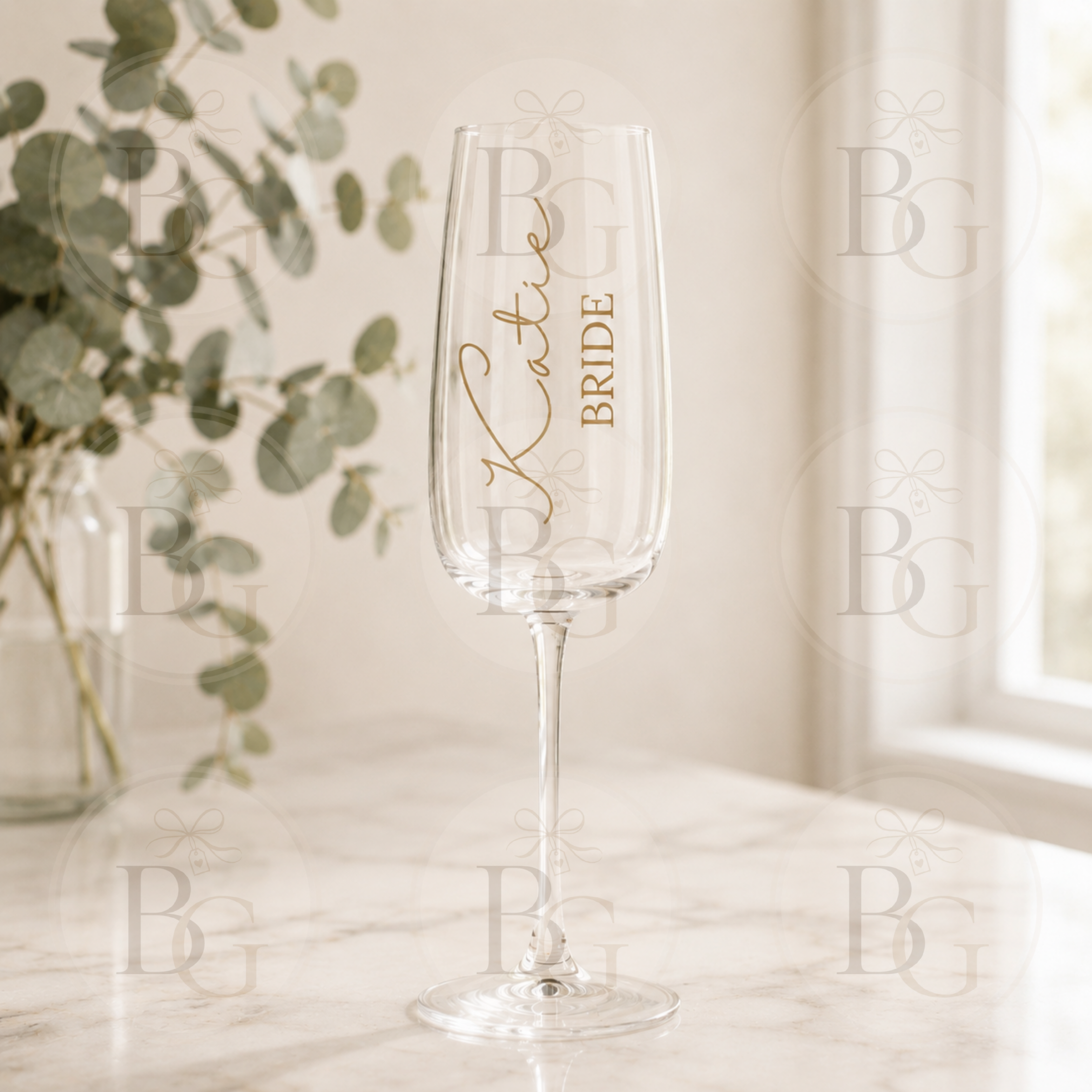 Personalised Wedding Champagne Glasses