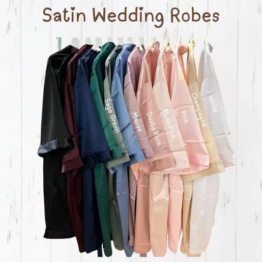 Satin Wedding Robes - One Size