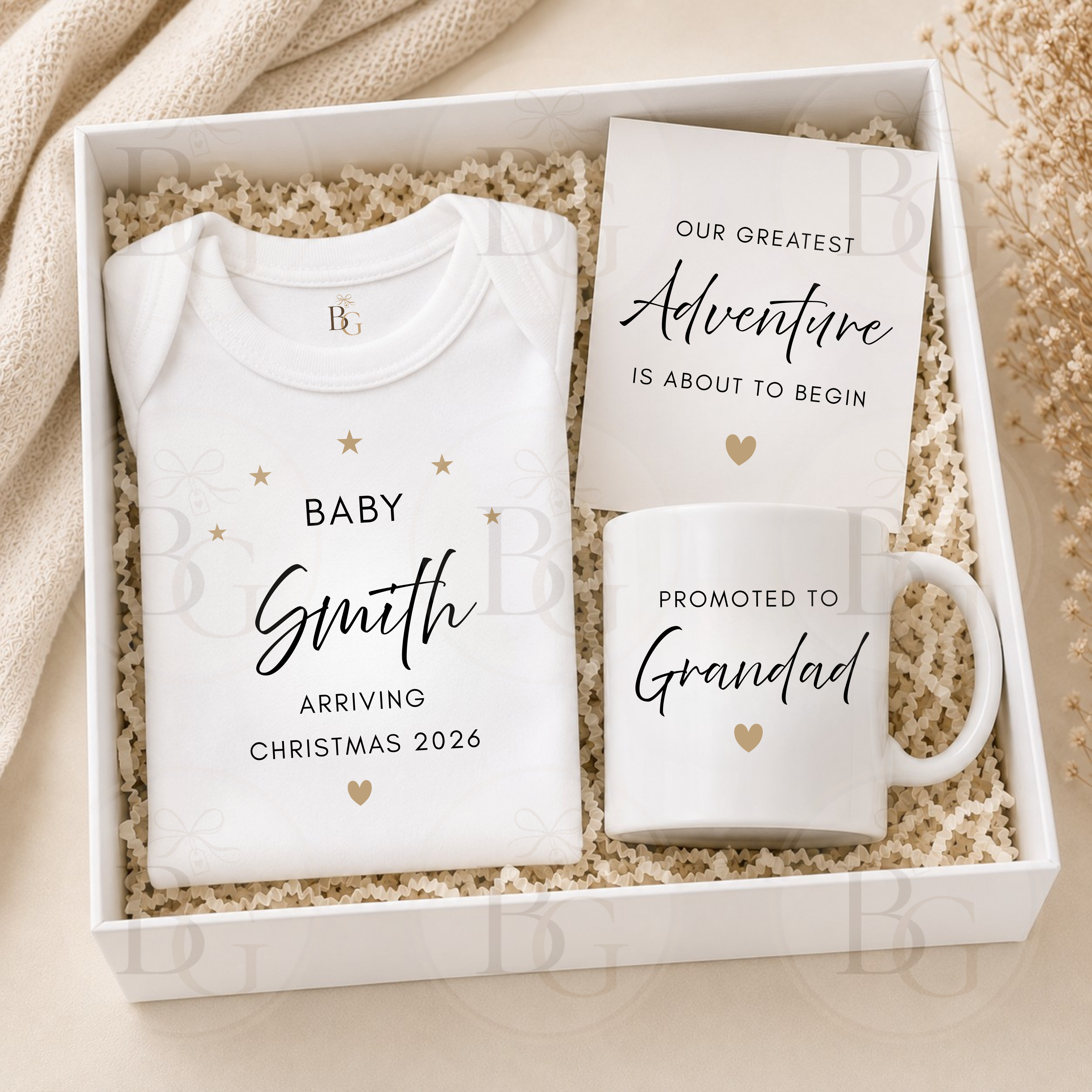 Build Your Own Pregnancy Announcement Gift Box