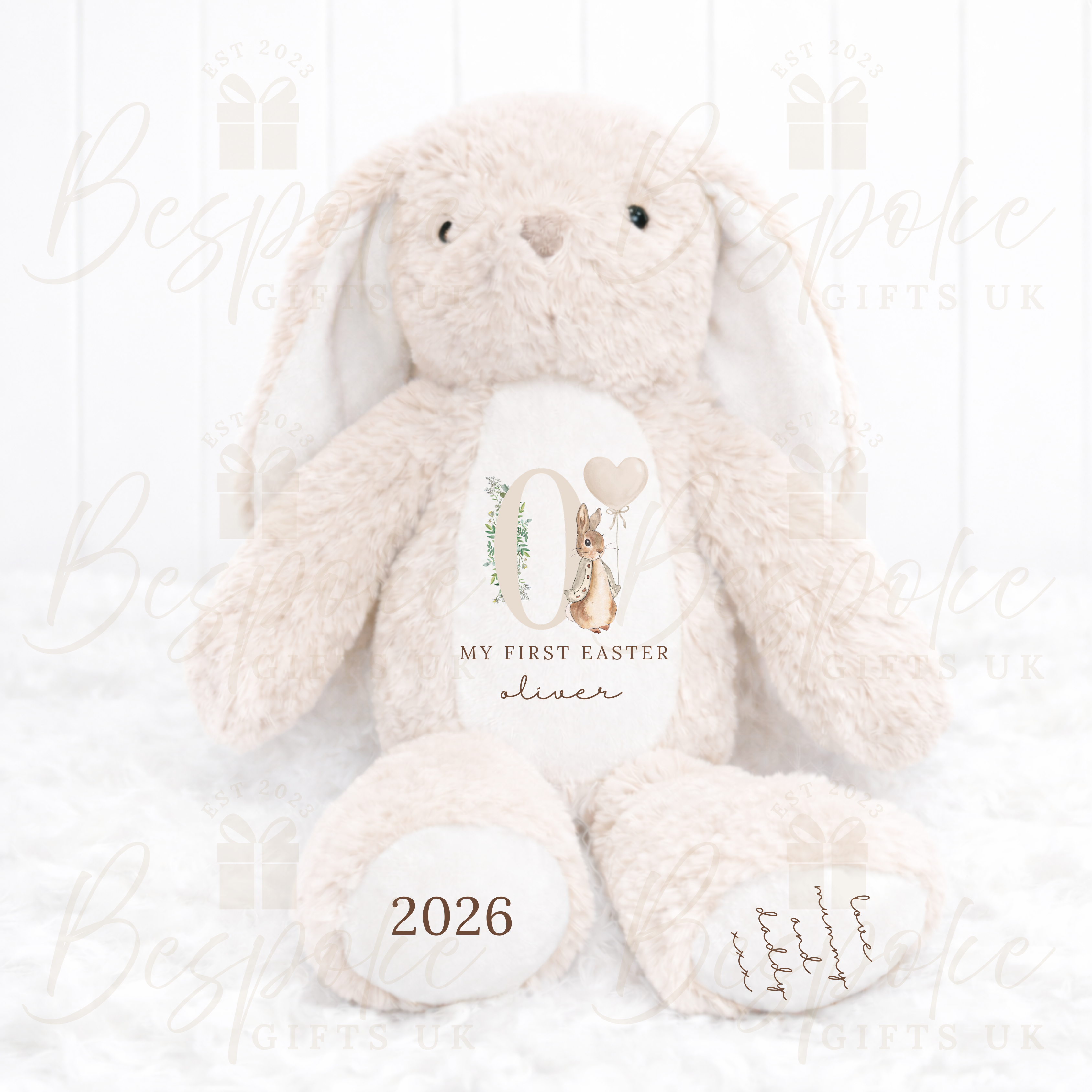 My First Easter - Personalised Bunny - Light Brown