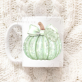 Personalised Sparkly Pumpkin 11oz Ceramic Mug - Green