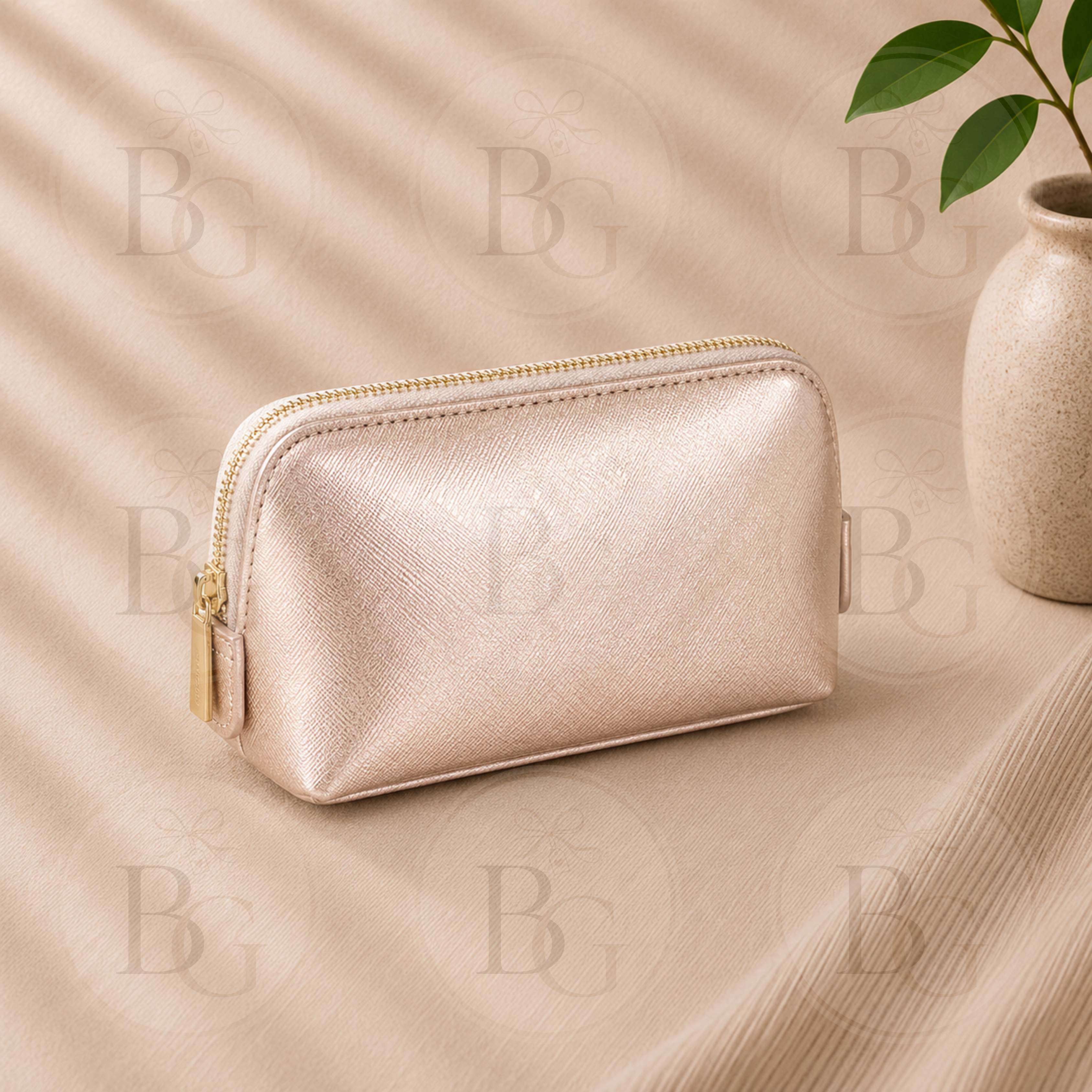 Monogrammed Small Cosmetic Bag