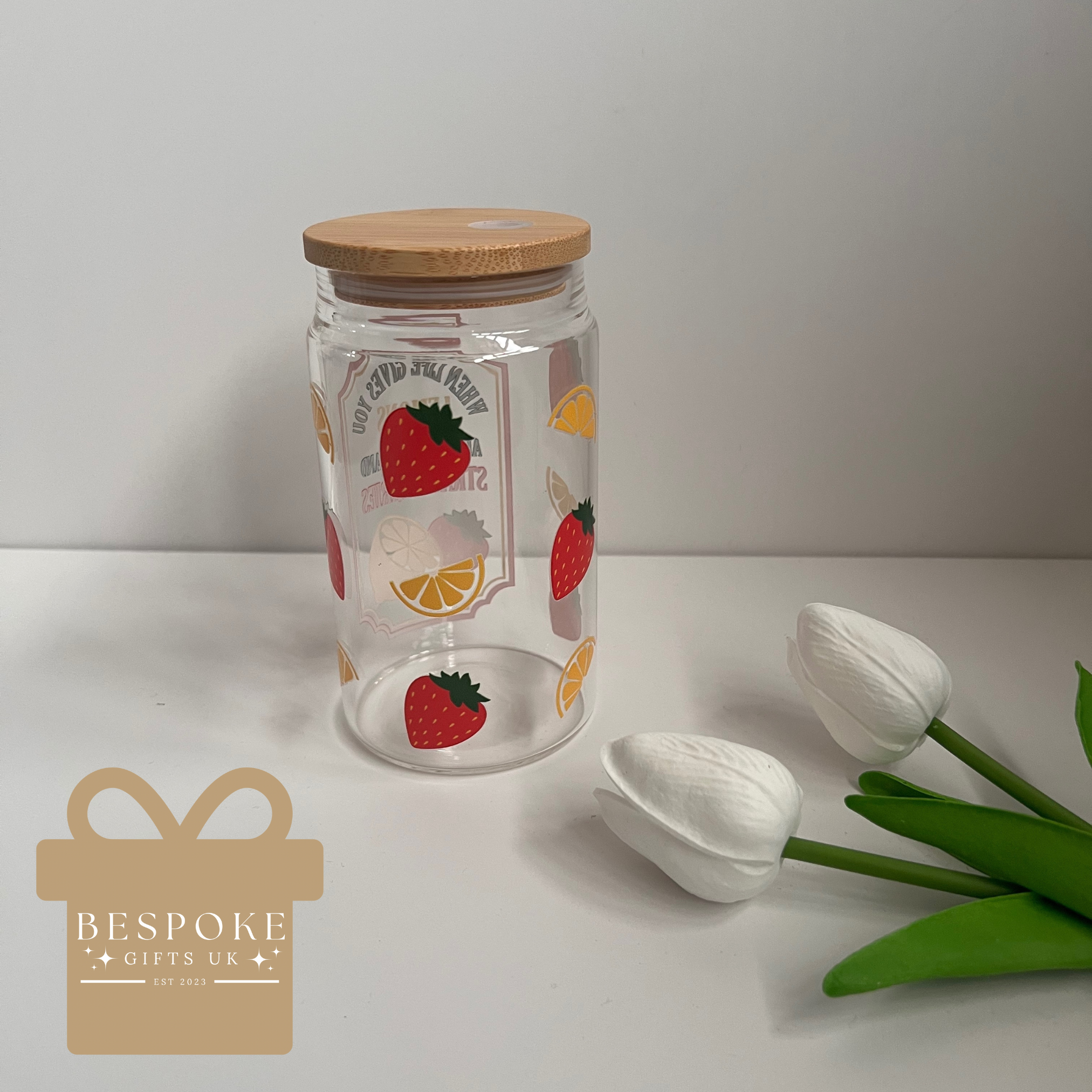 When Life Gives You Lemons Add Vodka & Strawberries  - 16oz Glass Tumbler