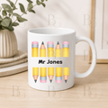 Personalised Pencil Teacher Mug – Custom Teacher Thank You Gift