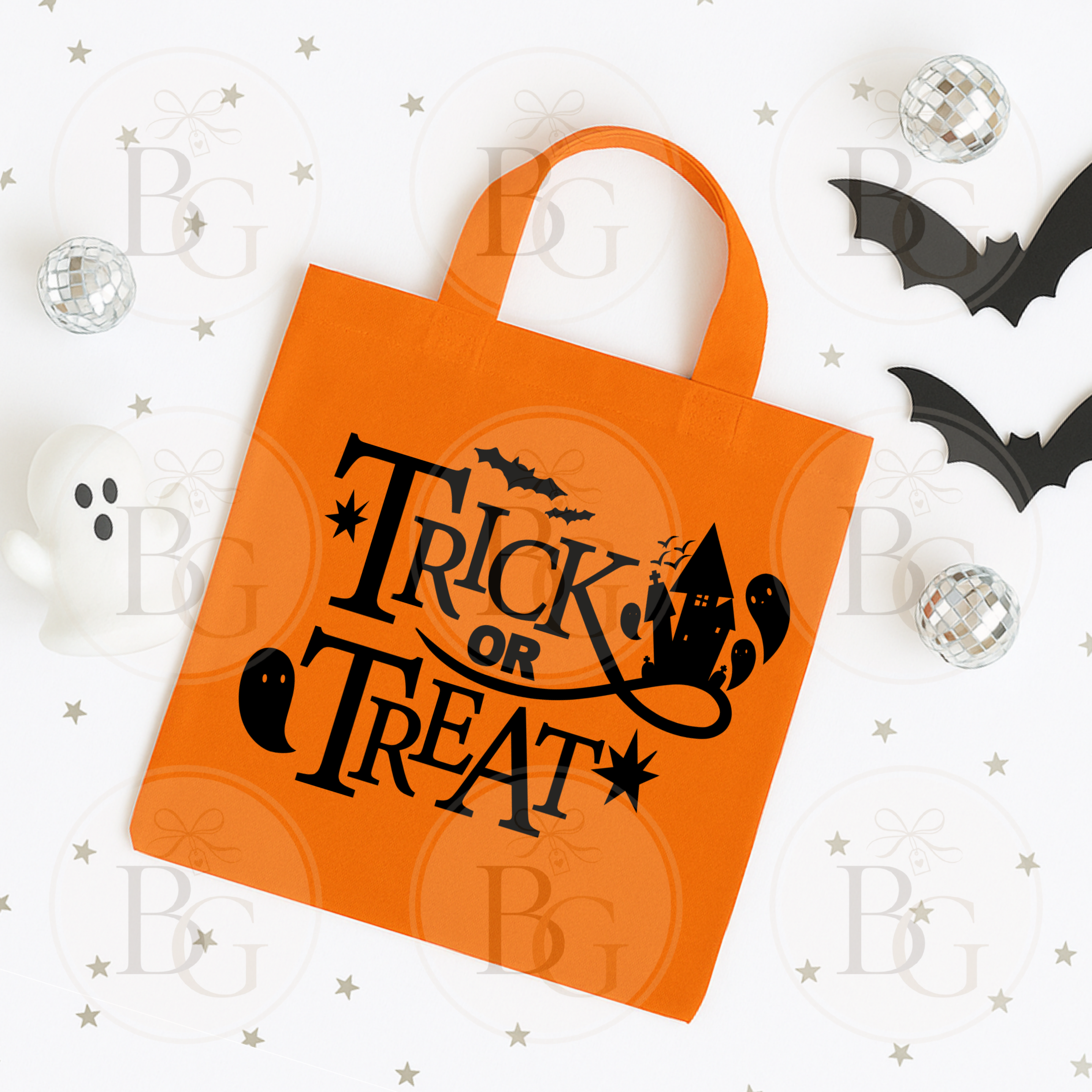 Trick or Treat - Orange Mini Tote Bag