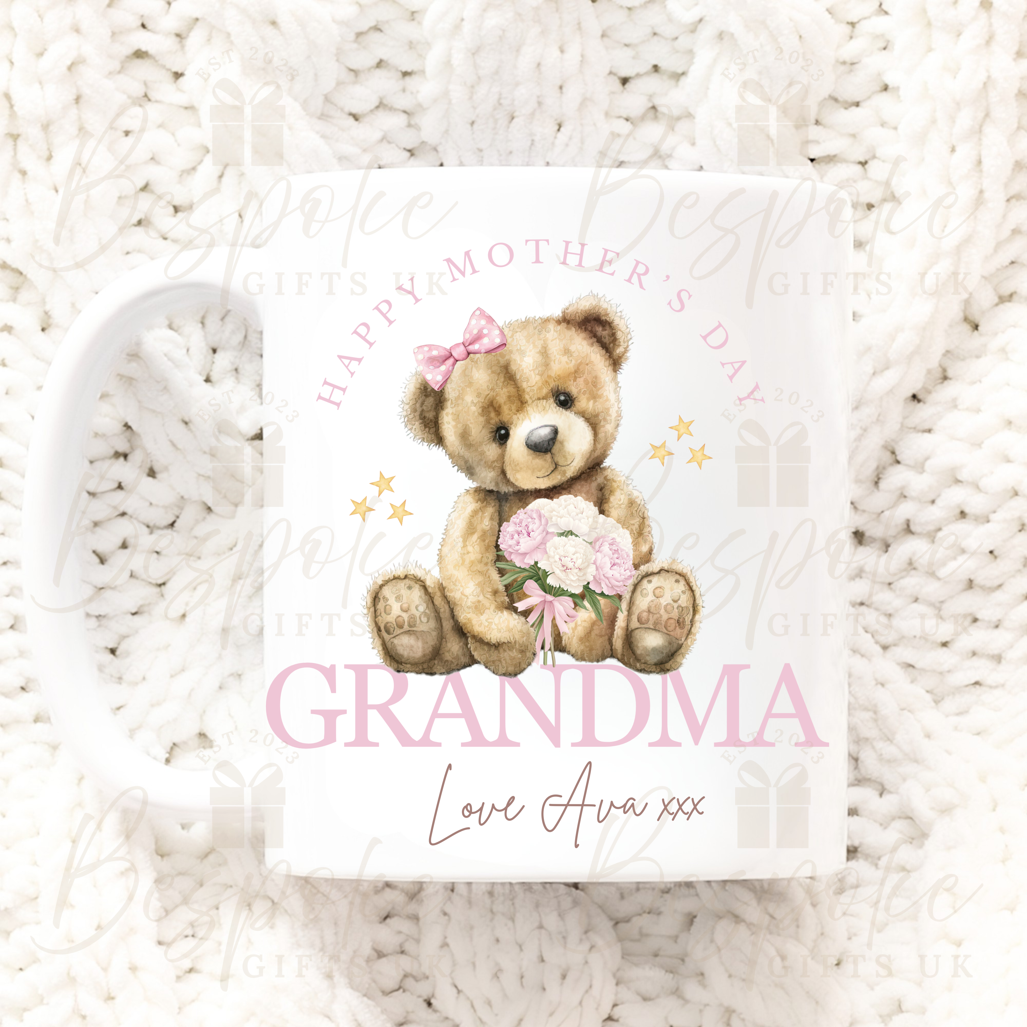Mother’s Day 11oz Ceramic Pink Mug - Grandma