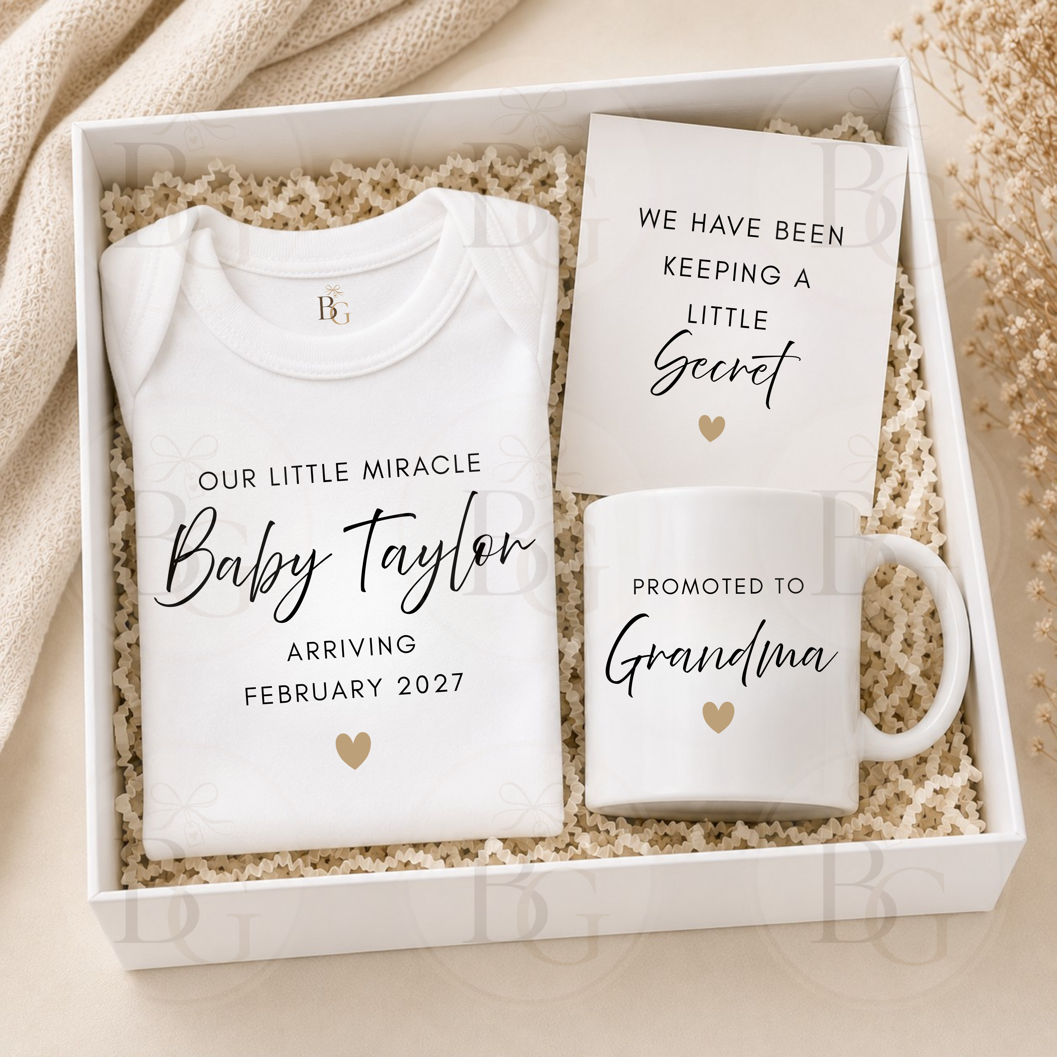 Build Your Own Pregnancy Announcement Gift Box