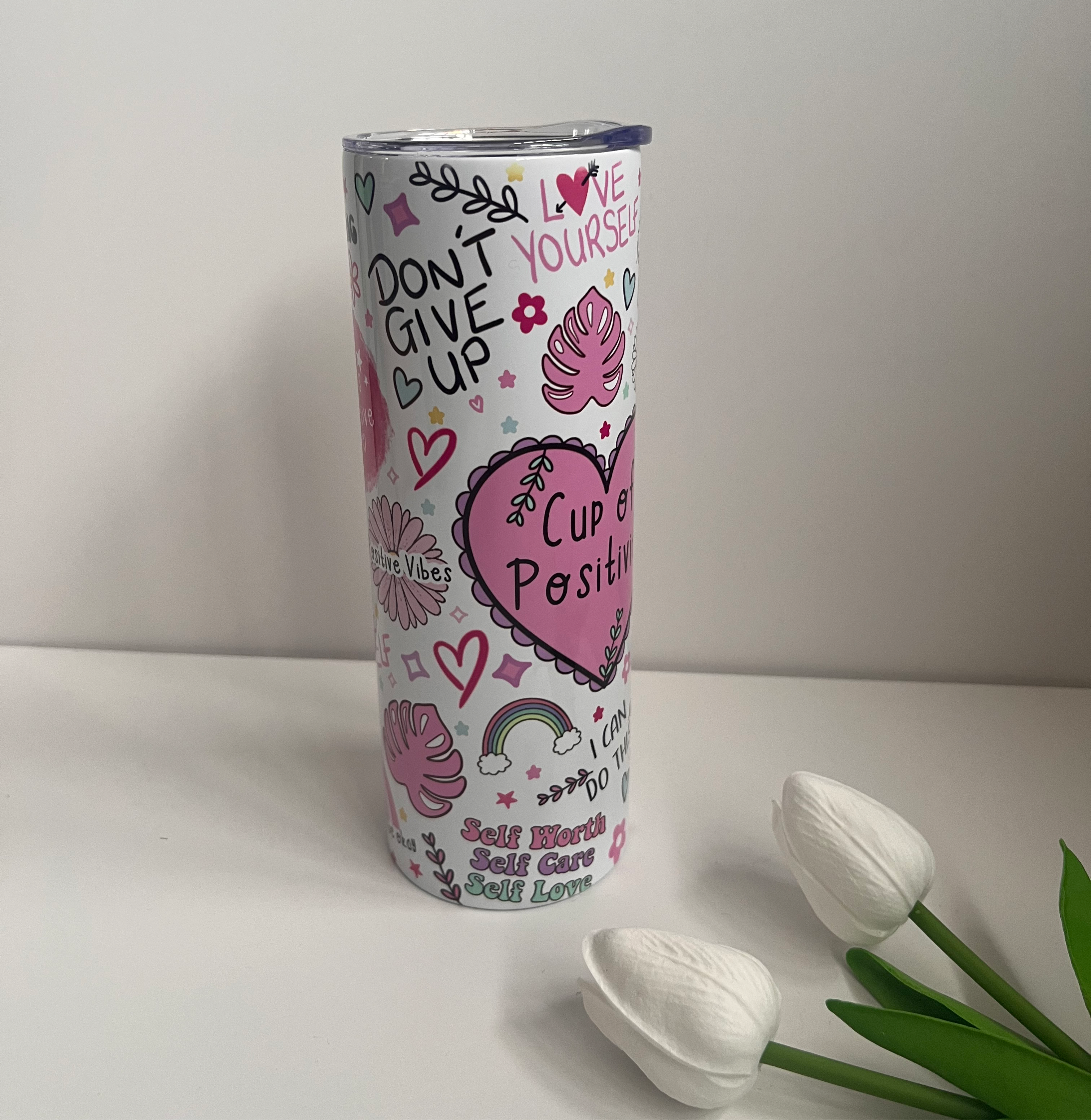 Cup of Positivity 20oz Skinny Tumbler