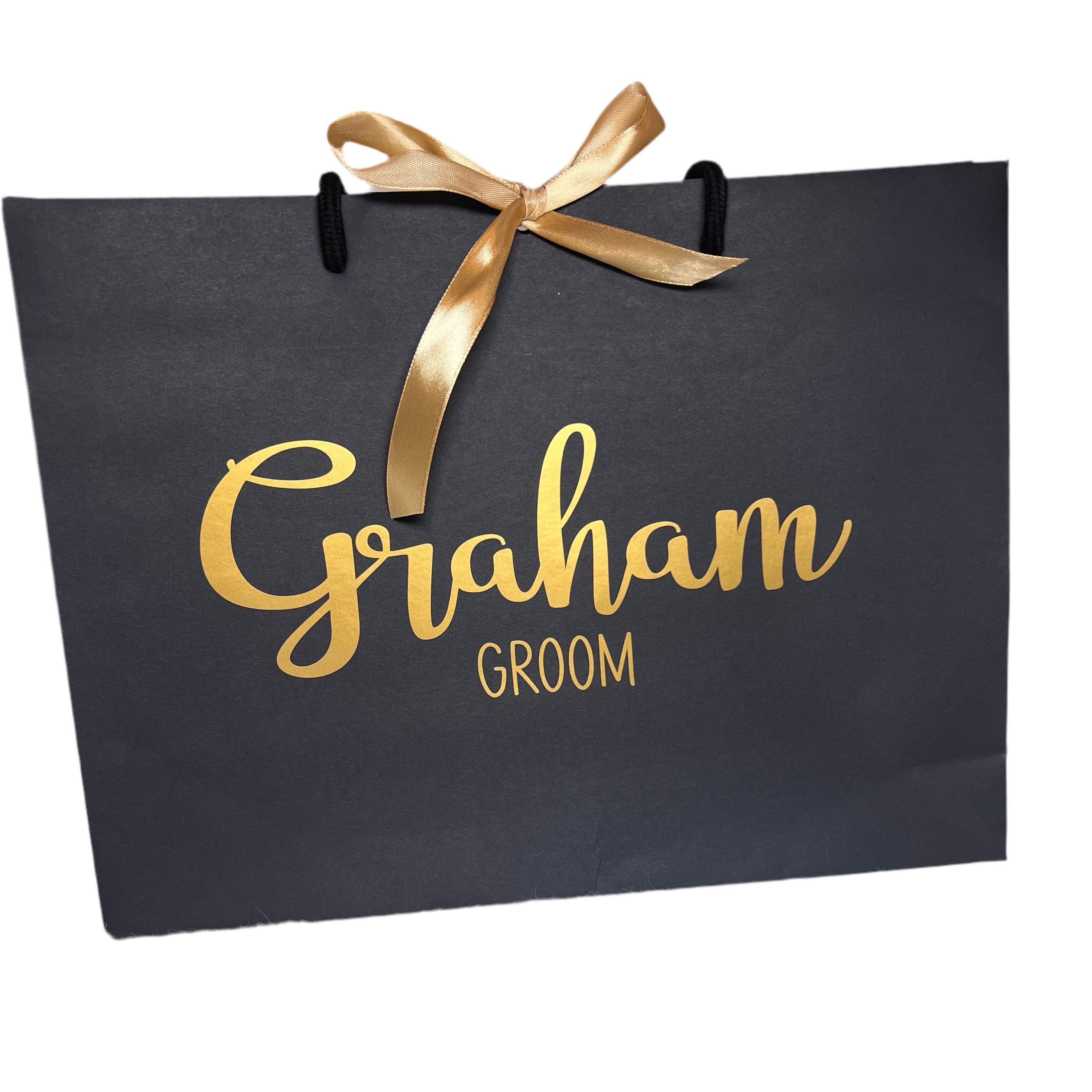 Personalised Wedding Gift Bags - Black