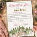 Personalised Christmas Eve Certificate - Pink