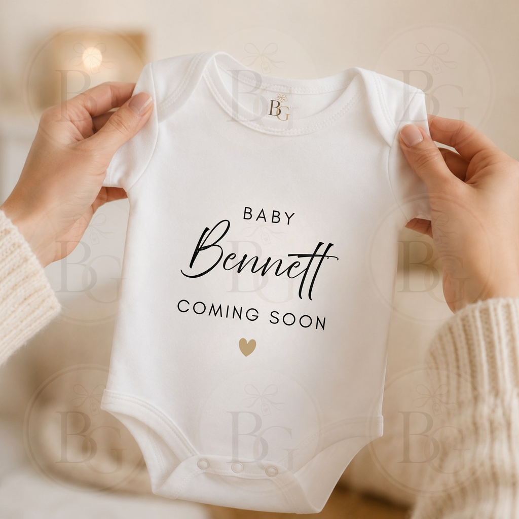 Personalised Coming Soon Bodysuit