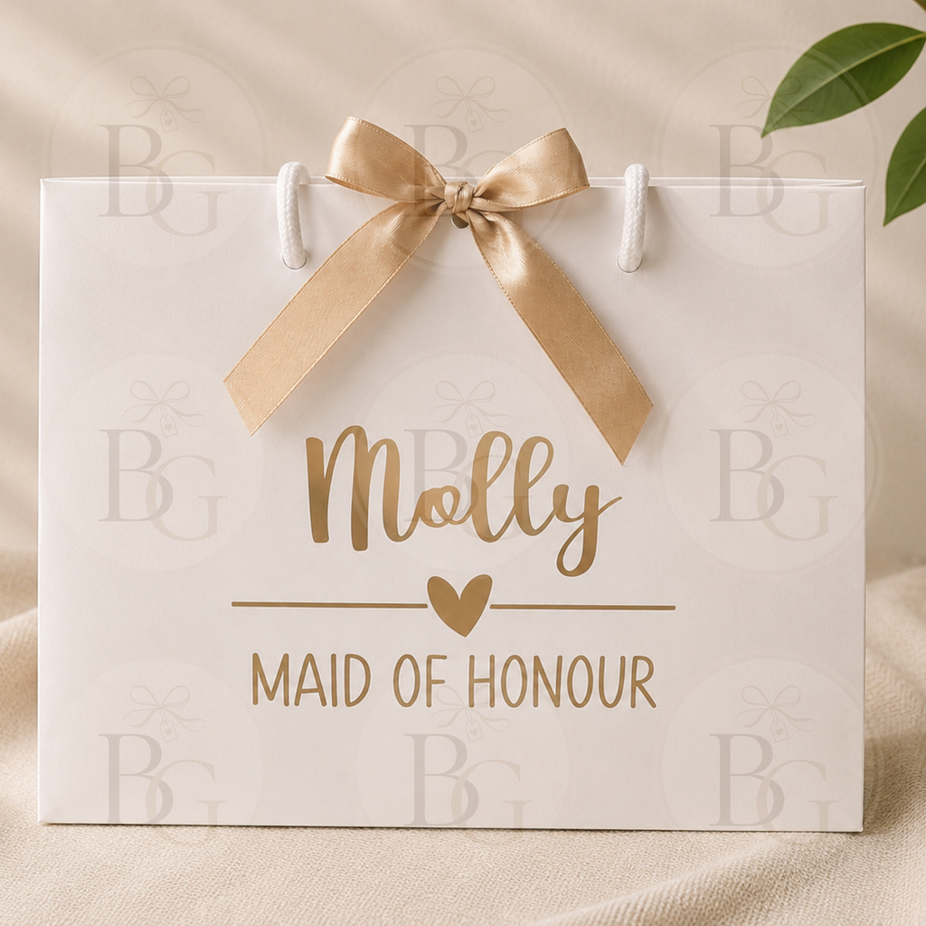 Personalised White Wedding Gift Bags - Large
